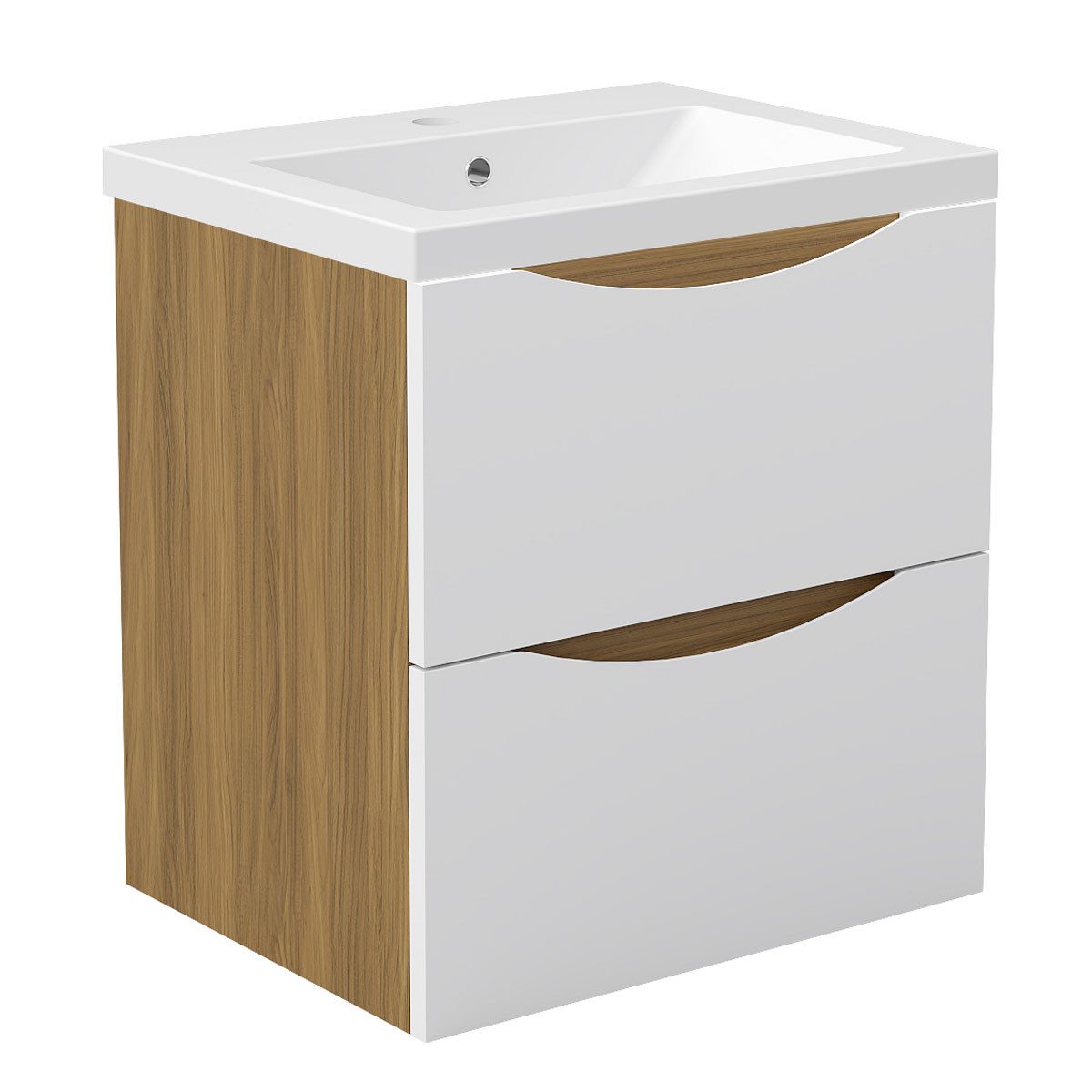 duschspa Waschtisch Waschbecken mit Unterschrank Waschtischunterschrank Smiley, Badmöbel in Breite 50/60/80/90/100 cm