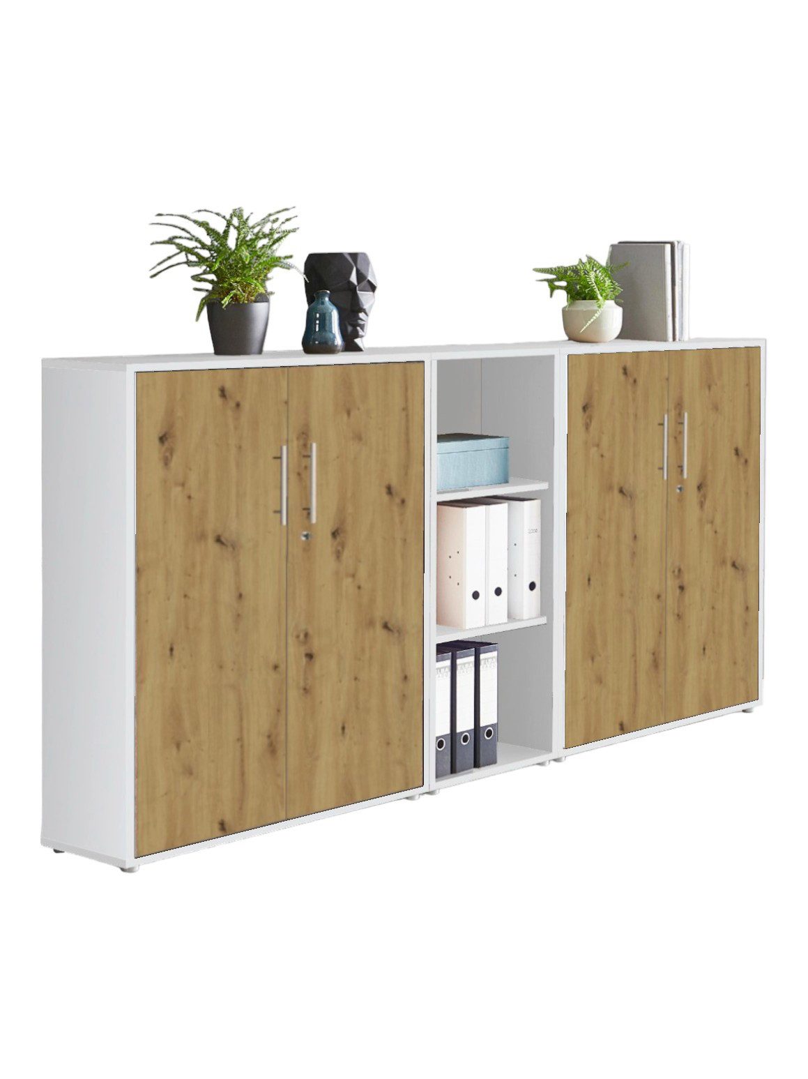 moebel-dich-auf Büromöbel-Set OFFICE EDITION, (Set 8, Büroschrank abschließbar mit Metallgriffen), Made in Germany
