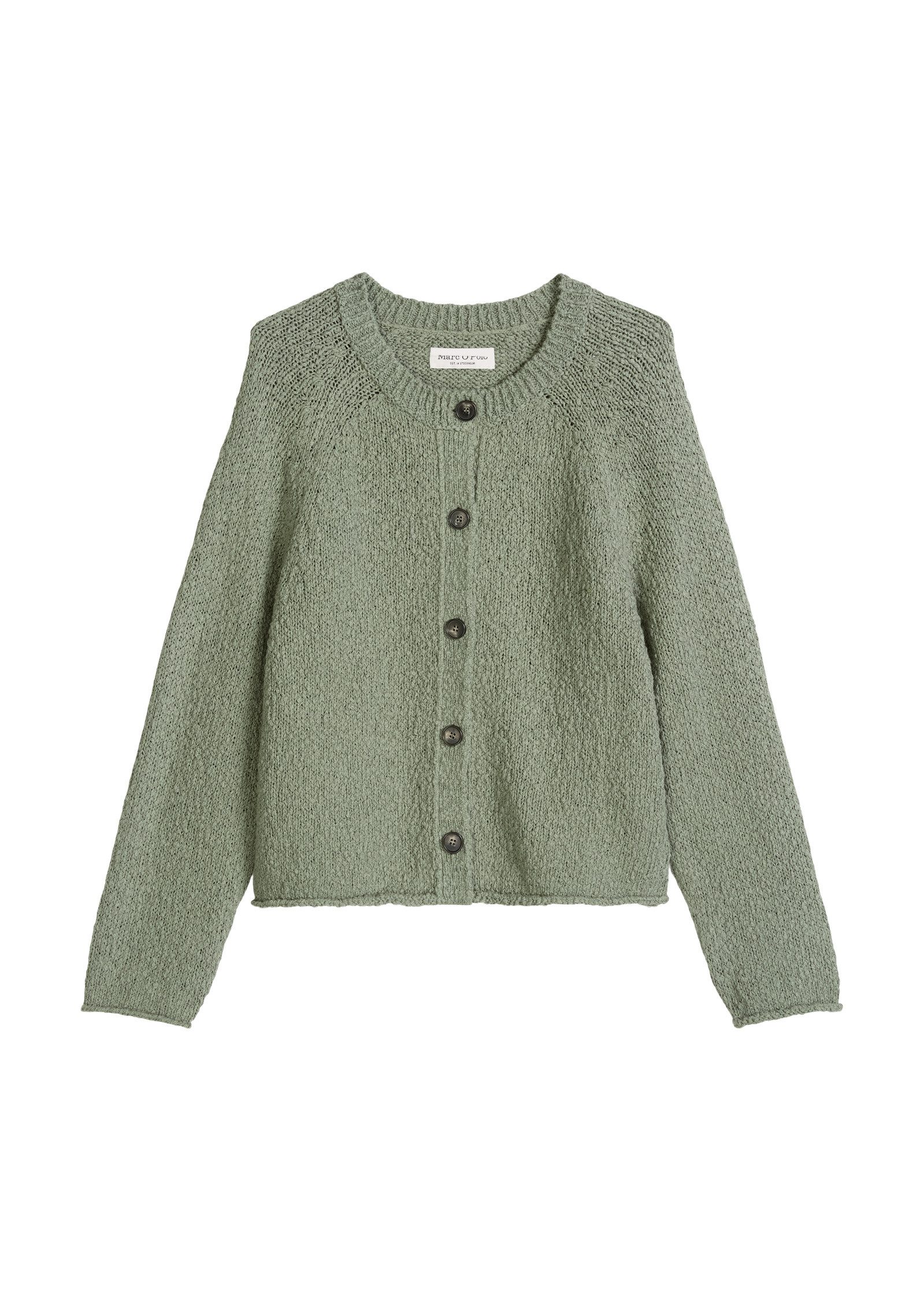 Cardigan aus Heavy Cotton Slub-Garn
