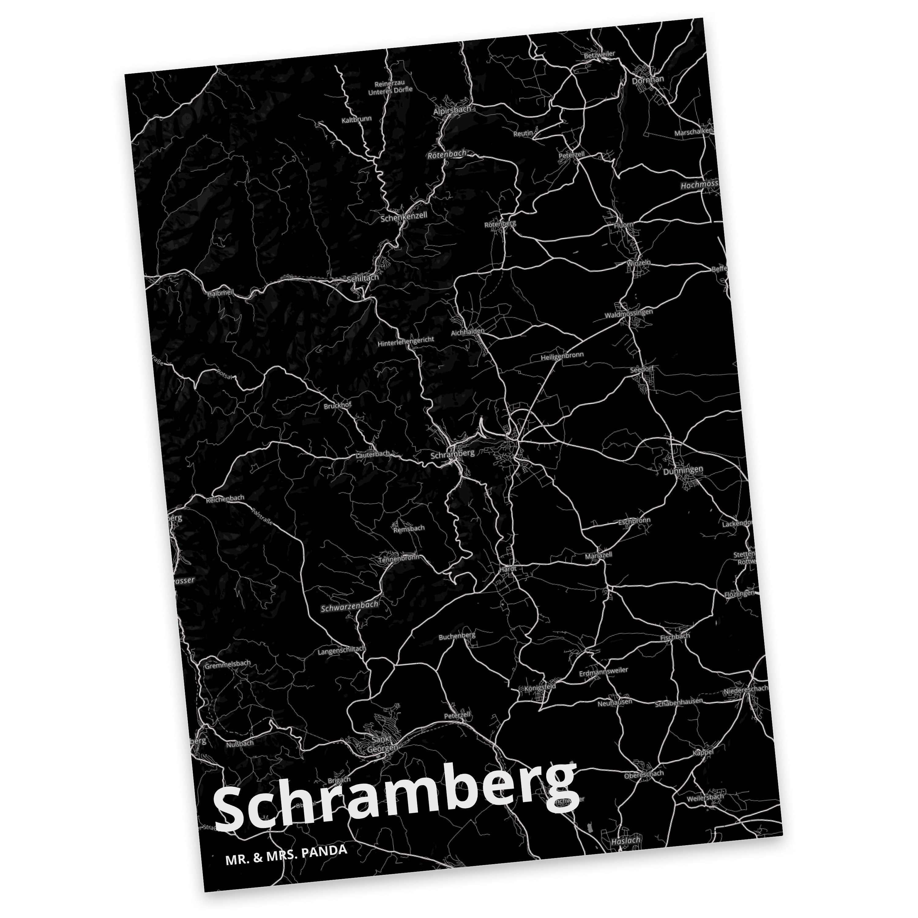 Schramberg Mr. Mrs. Geschenk, Einladungskarte, Städte, Dorf, Dankeskarte, St Panda - Postkarte &