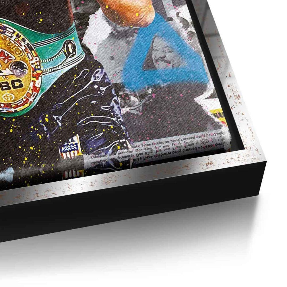 Iron DOTCOMCANVAS® Art Leinwandbild weißer Sport Mike Boxer Pop Mike Mike, Leinwandbild Tyson Rahmen Iron Collage