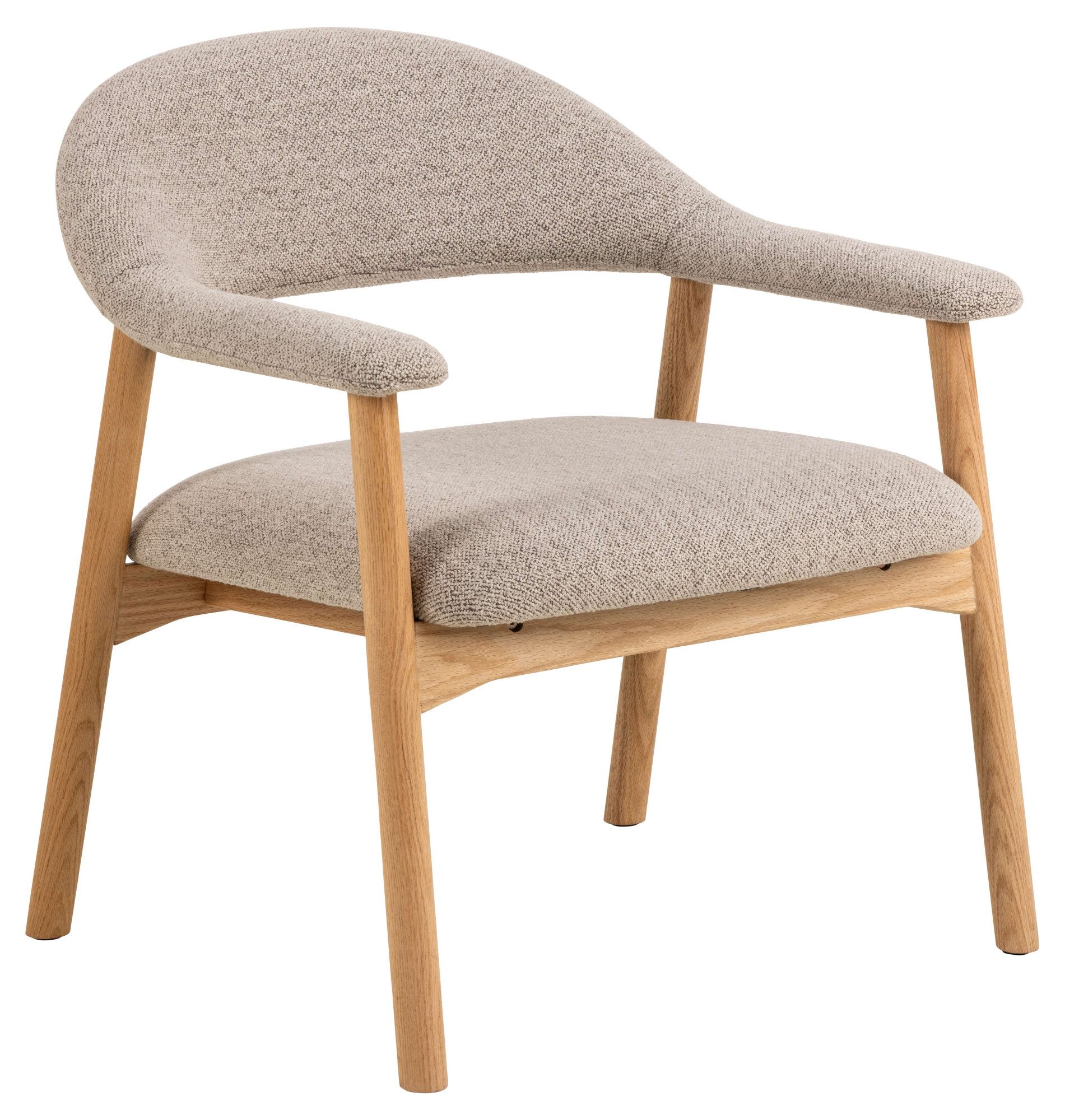 ACTONA GROUP Loungesessel Addi, Gepolstert, Stoff-Bezug, mit Armlehnen, Eichenbeine