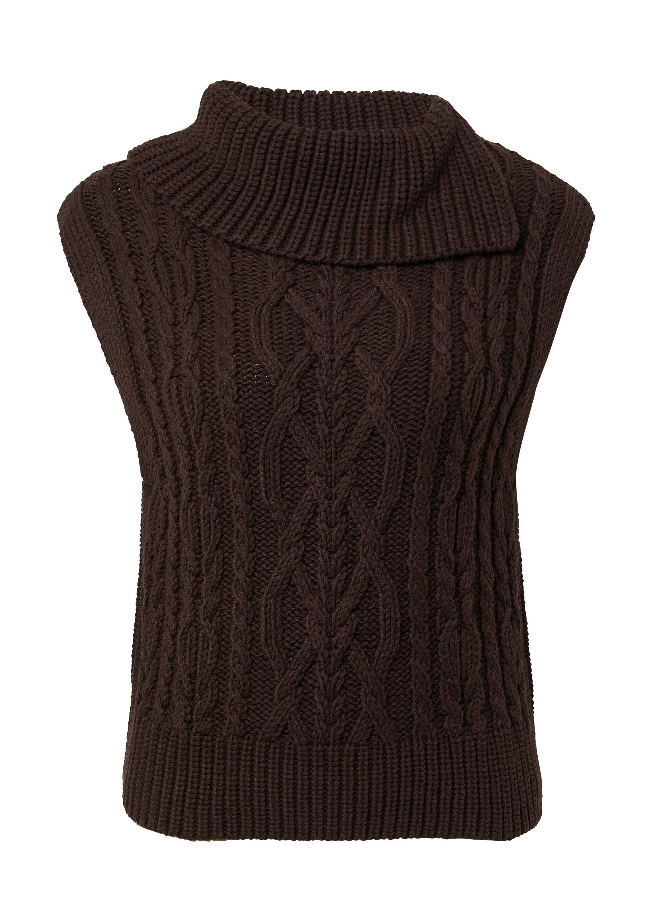 s.Oliver Kurzarmpullover Strickpullover Strickpullunder mit Zopfmuster günstig online kaufen