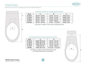 MEWATEC Dusch-WC-Sitz C500, - Das preiswerte "All inklusiv" Marken Dusch WC mit Warmluftföhn und Geruchsabsaugung