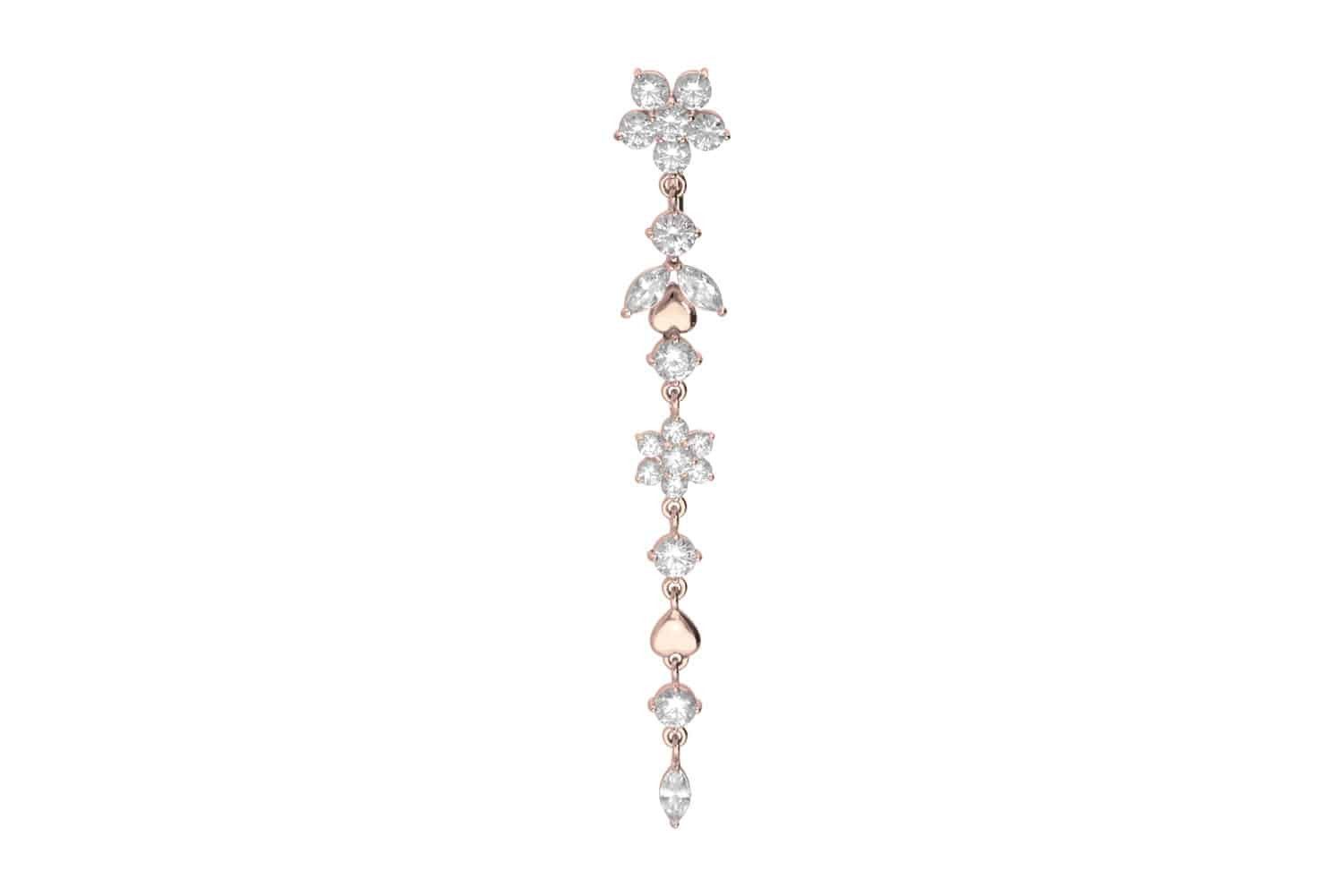 PIERCINGLINE Bauchnabelpiercing Chirurgenstahl Bananabell BLUMENRANKE (Bananabells, 1-tlg)