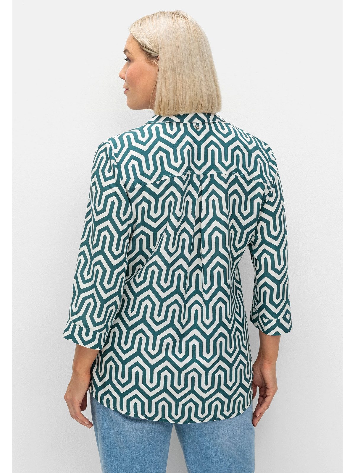 Sheego Tunika Große Größen mit grafischem Alloverprint