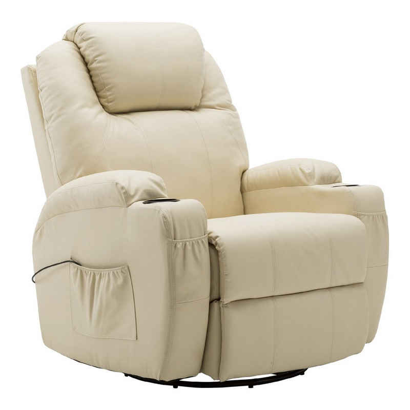 MCombo Relaxsessel »MCombo manuell Massagesessel TV-Sessel Relaxsessel 7020«, manuell, mit Heizung, 360° drehbar und schwenkbar, 100 × 92 × 109 cm