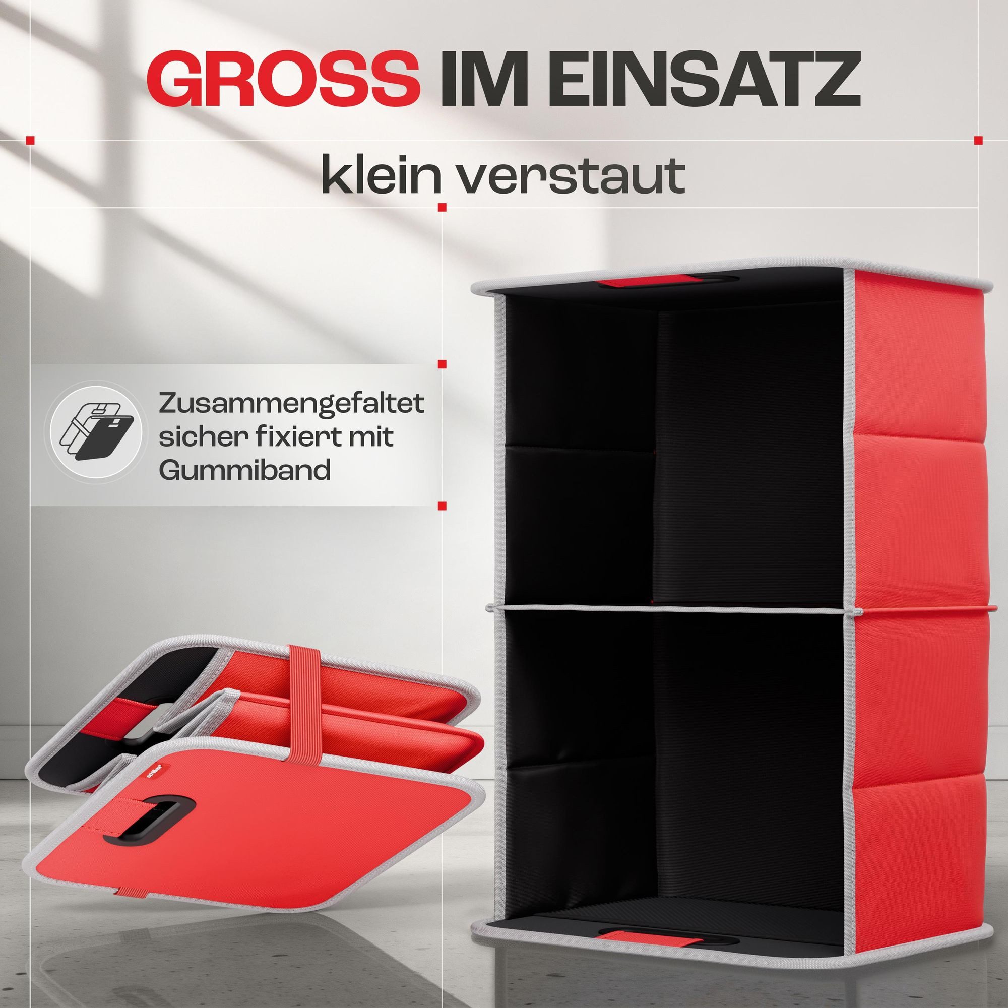 achilles Klappbox Auto-Faltbox Kofferraum-Organizer, Faltbare Autotasche, Faltkorb, 40 l