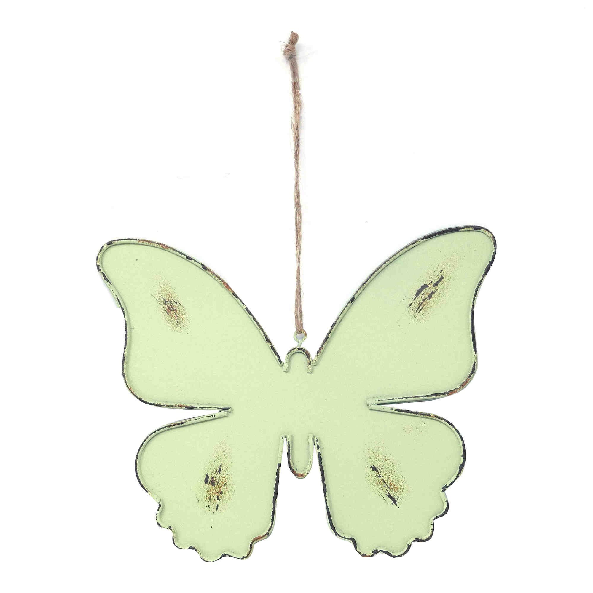 Schmetterling B&S grün Dekoobjekt Metallhänger