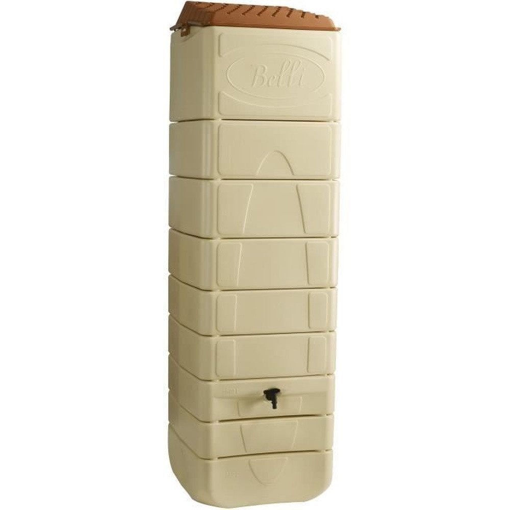 Belli Regentonne Wandmontierter Wasserauffangbehälter - BELLI - 650 l - Beige