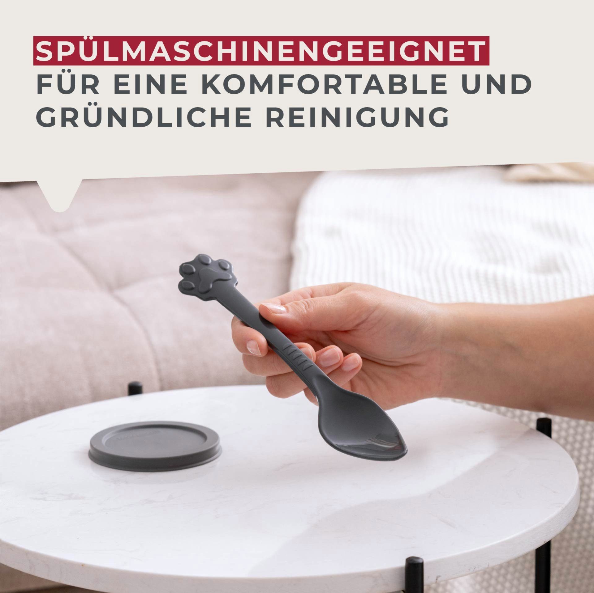 FACKELMANN Futterschaufel Tiernahrungslöffel, Futterlöffel, Katzenlöffel, Hundefutter Löffel – Bild 4 von 5