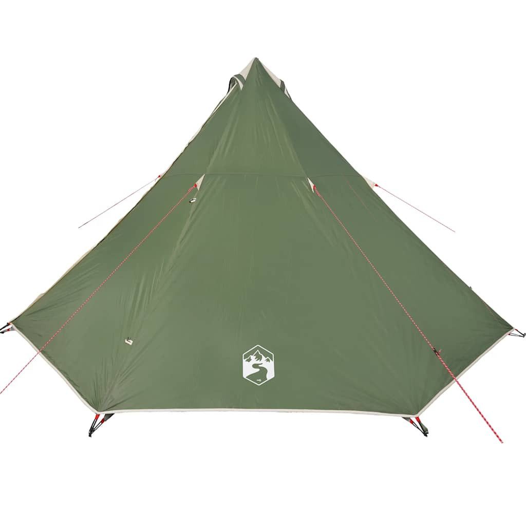 vidaXL Tipi-Zelt Tipi-Familienzelt 8 Personen Grün Wasserdicht, (1 tlg)