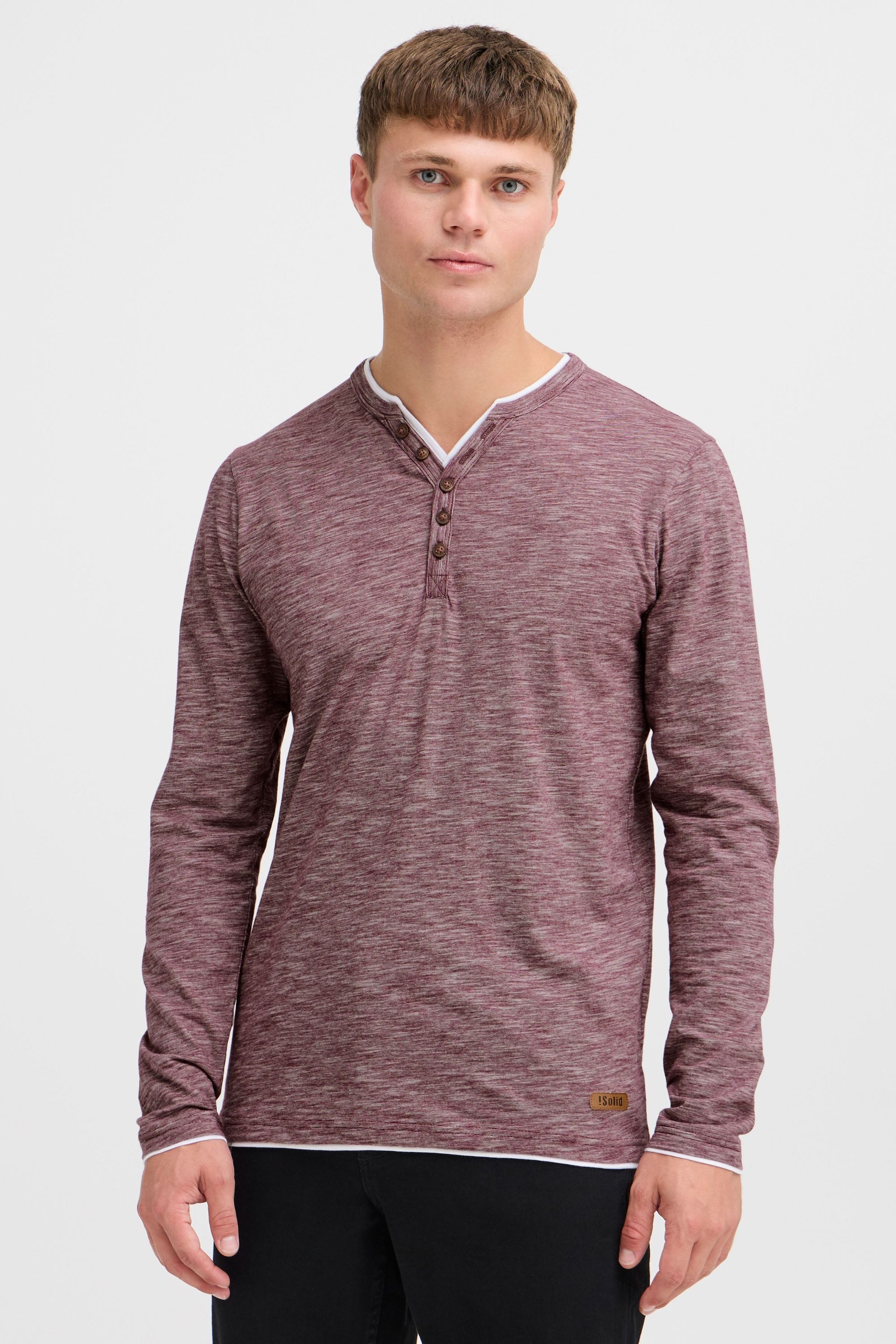 !Solid Longsleeve SDBelagos Langarmshirt im Double-Layer Look günstig online kaufen