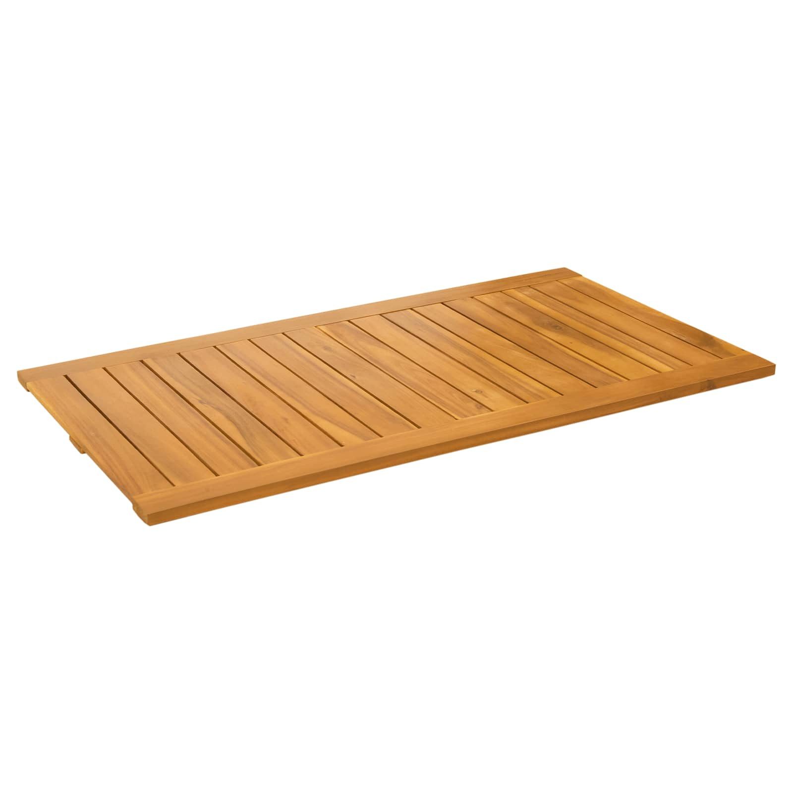 vidaXL Badematte Badematte Natur 100 x 55 cm Massivholz, Massivholz Akazie