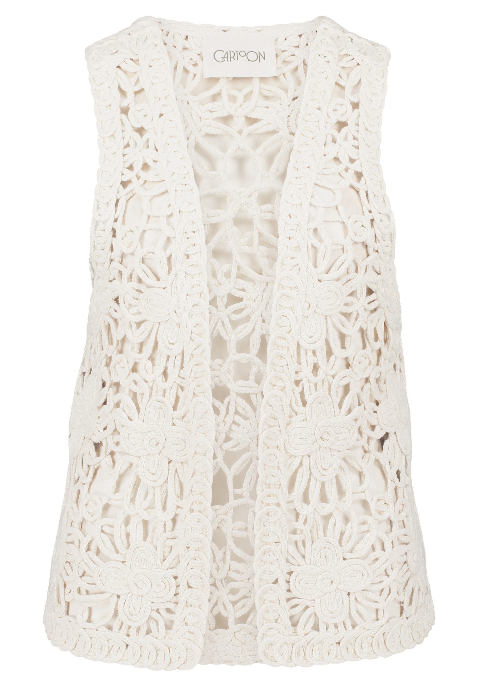 Cartoon Strickjacke Damen Sommerweste mit V-Ausschnitt (1-tlg) Material günstig online kaufen