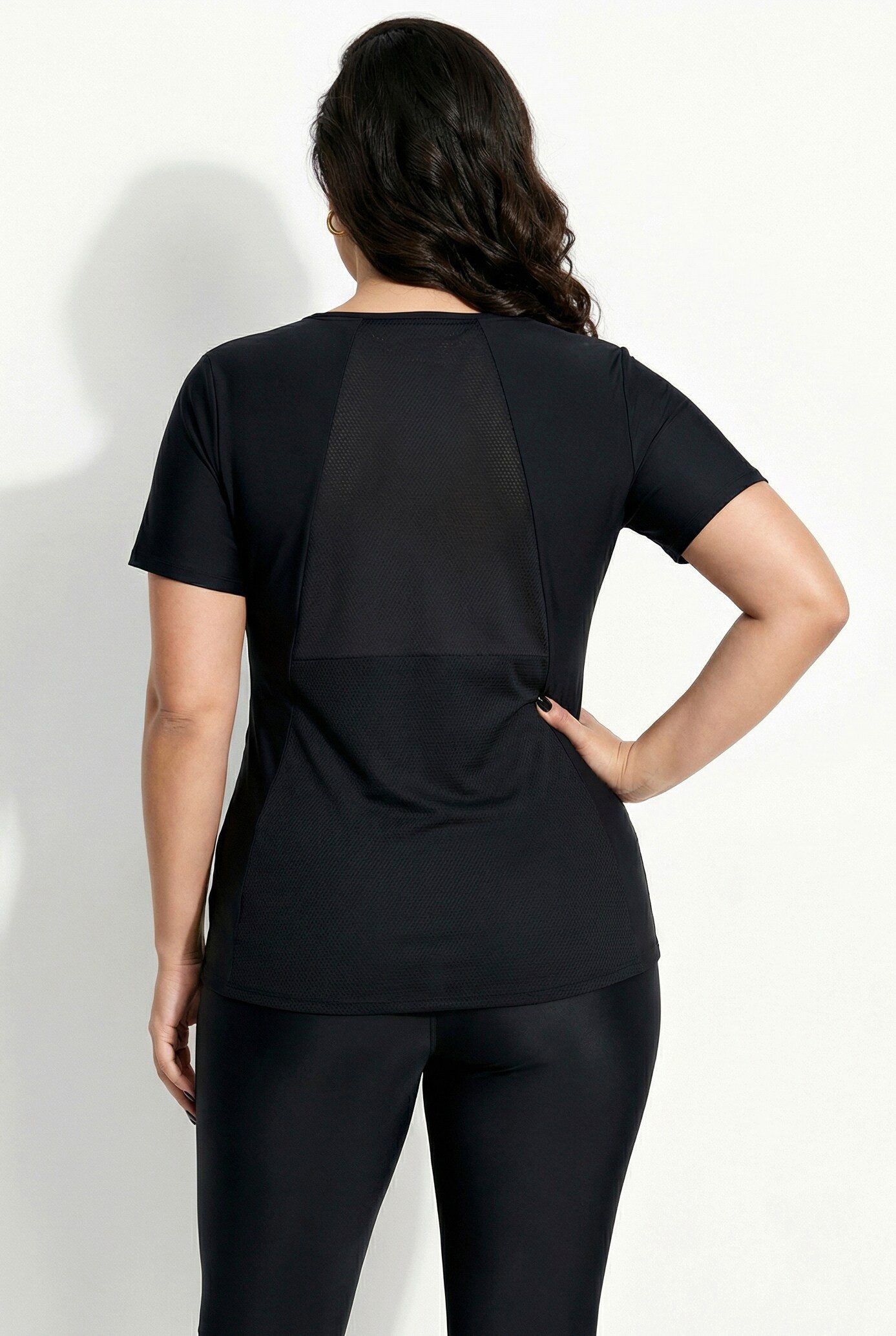 Ulla Popken T-Shirt Funktions-Shirt Wellen Halbarm