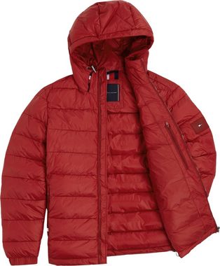 Tommy Hilfiger Steppjacke QUILTED HOODED JACKET mit Reißverschlusstaschen seitlich und innen