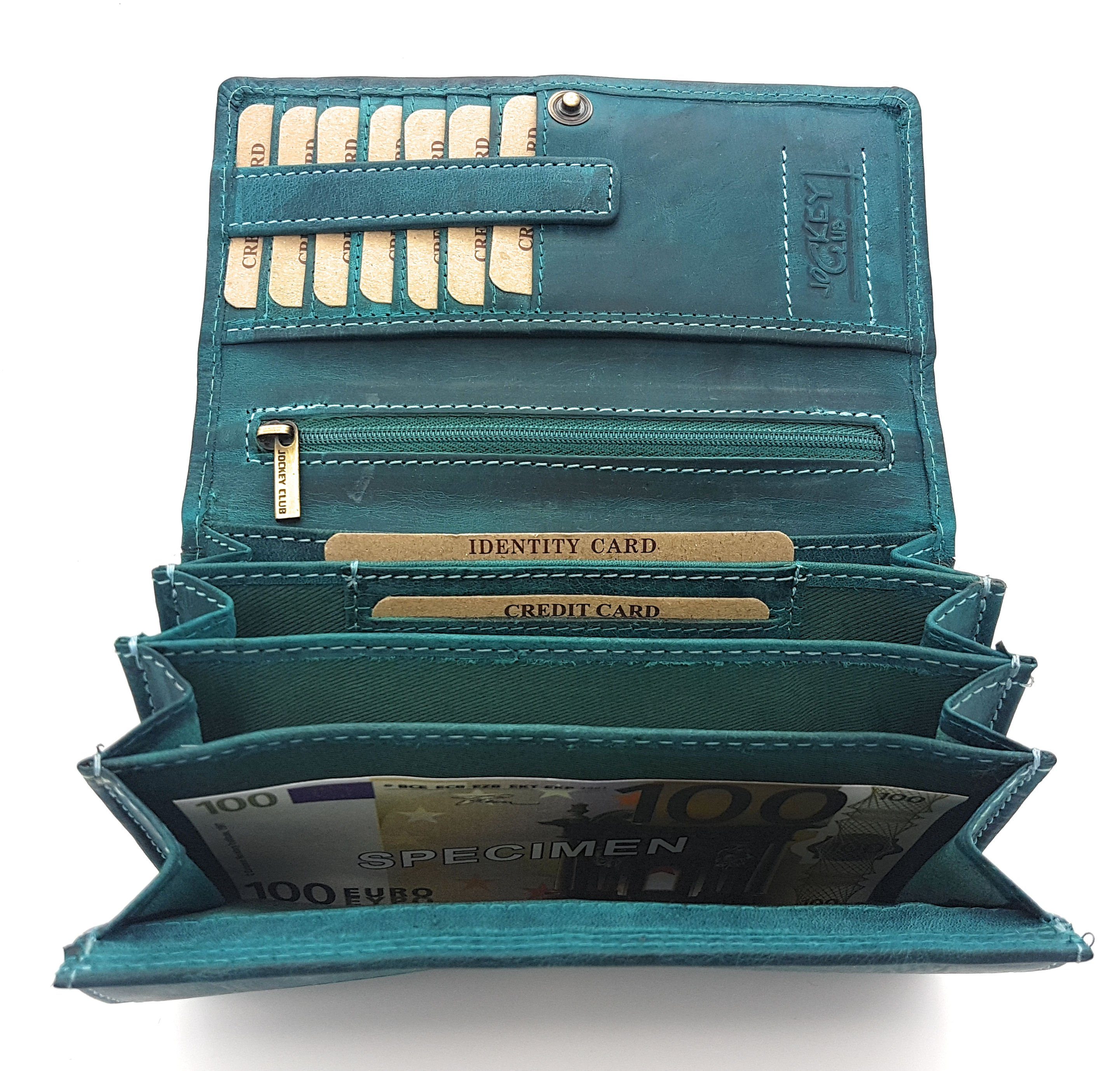 JOCKEY CLUB Geldbörse echt Leder Damen Portemonnaie mit RFID Schutz "Toro", günstig online kaufen