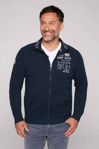 CAMP DAVID Sweatjacke mit Baumwolle