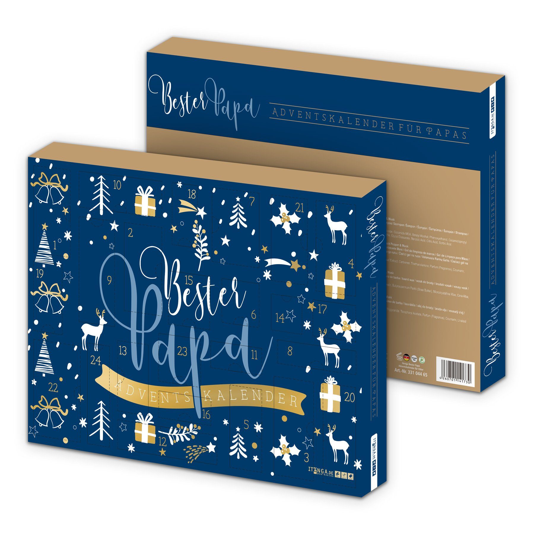itenga Календари itenga Календари gefüllt "Bester Papa" Blau Gold