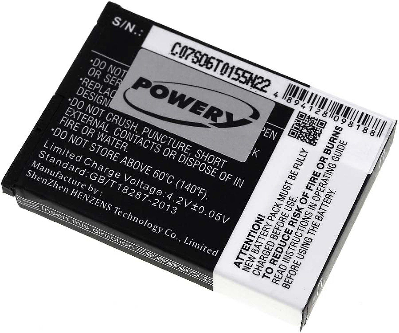 Powery Akku für Zoom Q4 1050 V) mAh (3.7 Kamera-Akku