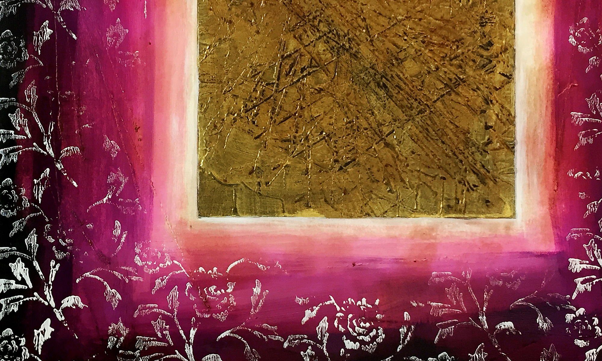 WandbilderXXL Gemälde Rosy Gold 80 x 80 cm, Abstraktes Gemälde, handgemaltes Unikat