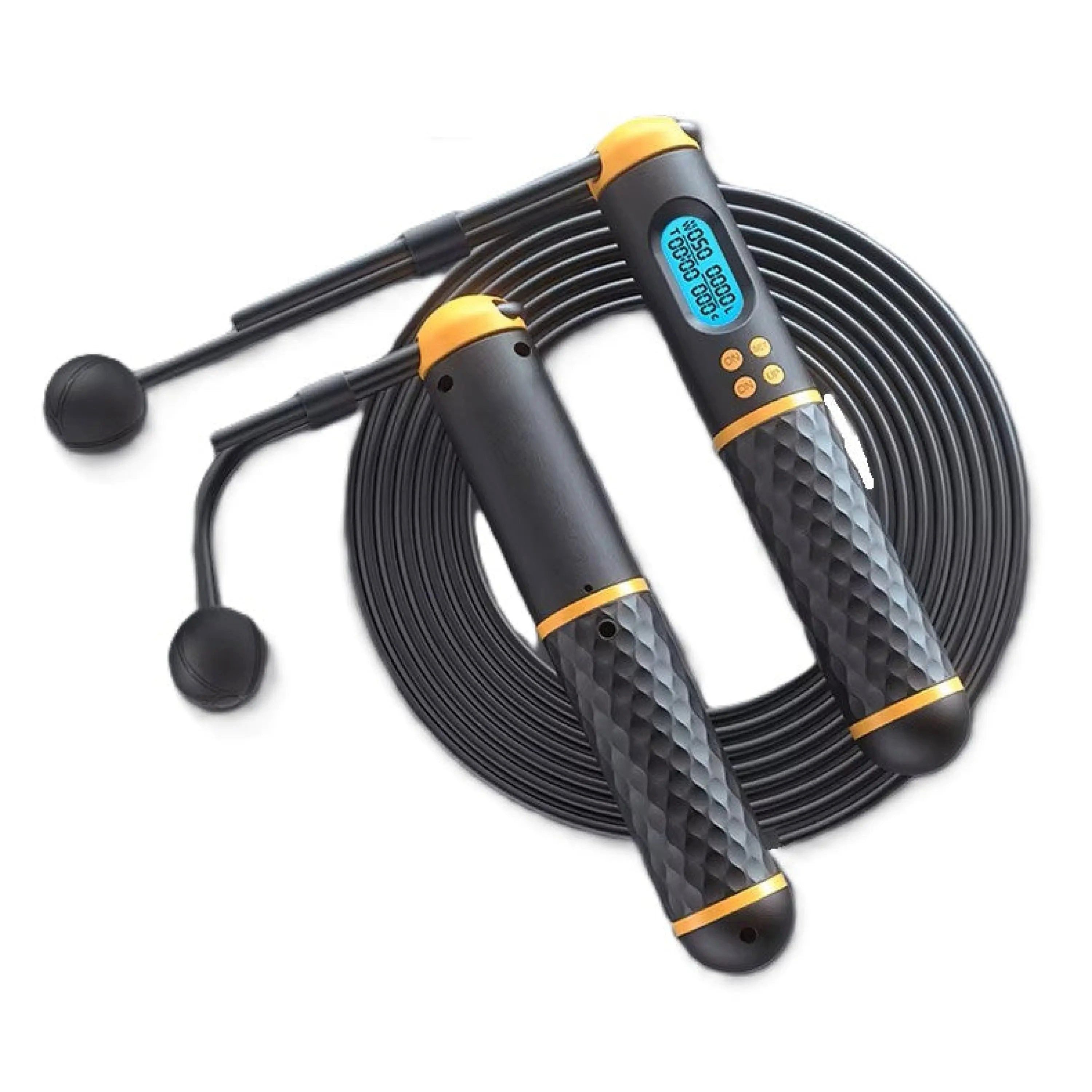 Springseil Schnurloses Springseil 2in1, mit Zähler & LCD Display, 300cm Länge