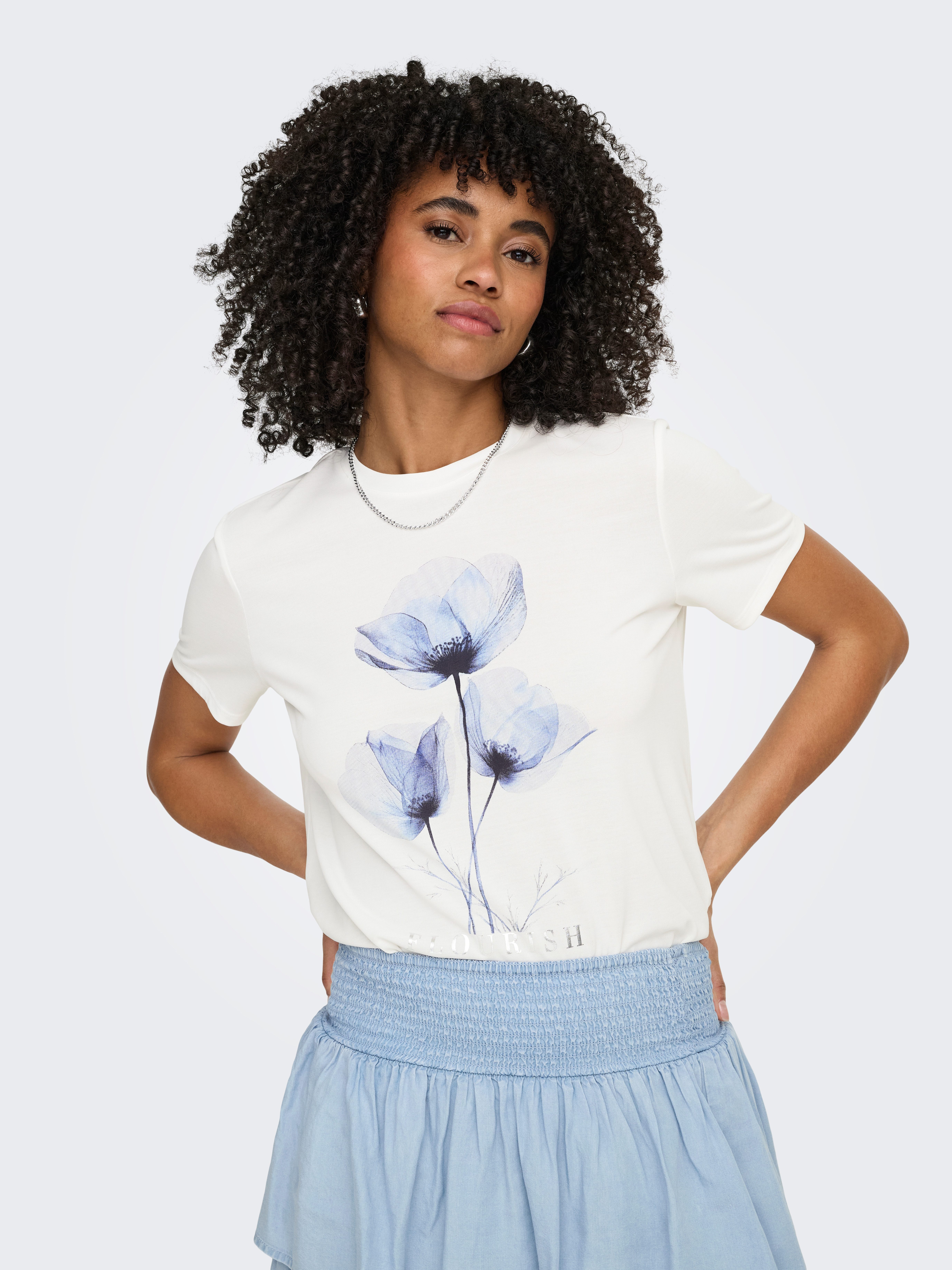 ONLY Kurzarmshirt ONLFREE LIFE MODAL S/S ATELIER TOP JRS Materialmix, Rundh günstig online kaufen