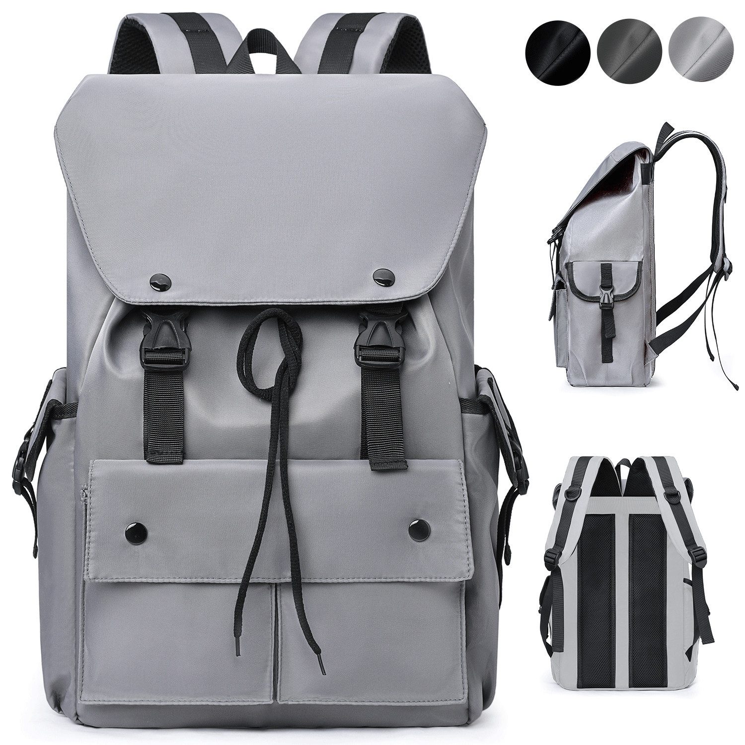 NULSTA Freizeitrucksack Rucksack Damen Herren 15.6 Zoll Laptop Rucksack Wasserdicht Daypack, Schulrucksack Teenager Mädchen Backpack für Uni Schule Reise Arbeit