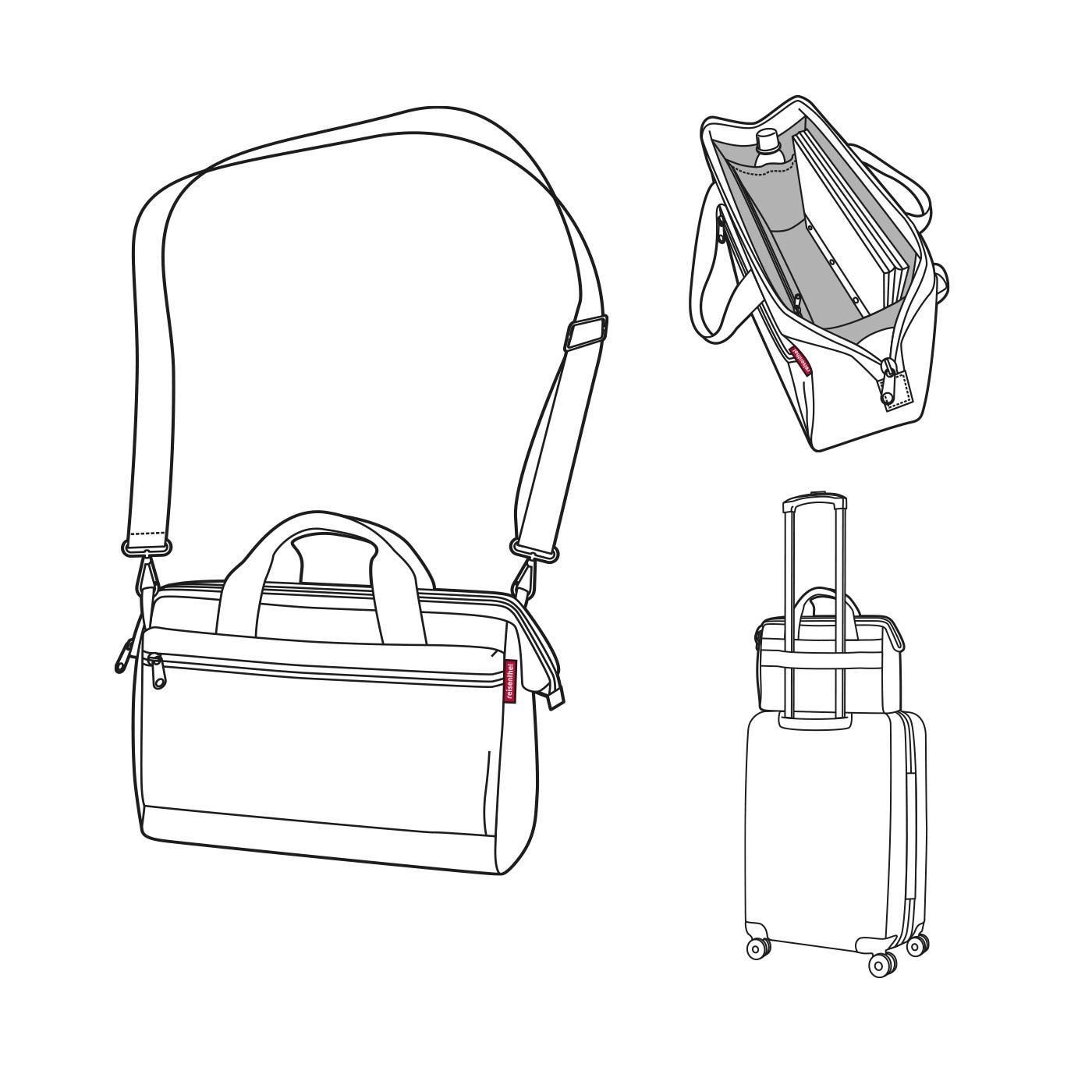 REISENTHEL® Reisetasche allrounder S pocket (1-tlg), Tragehenkel, Reißverschlussfach,Steckfächer, Trolley-Aufsteckfunktion