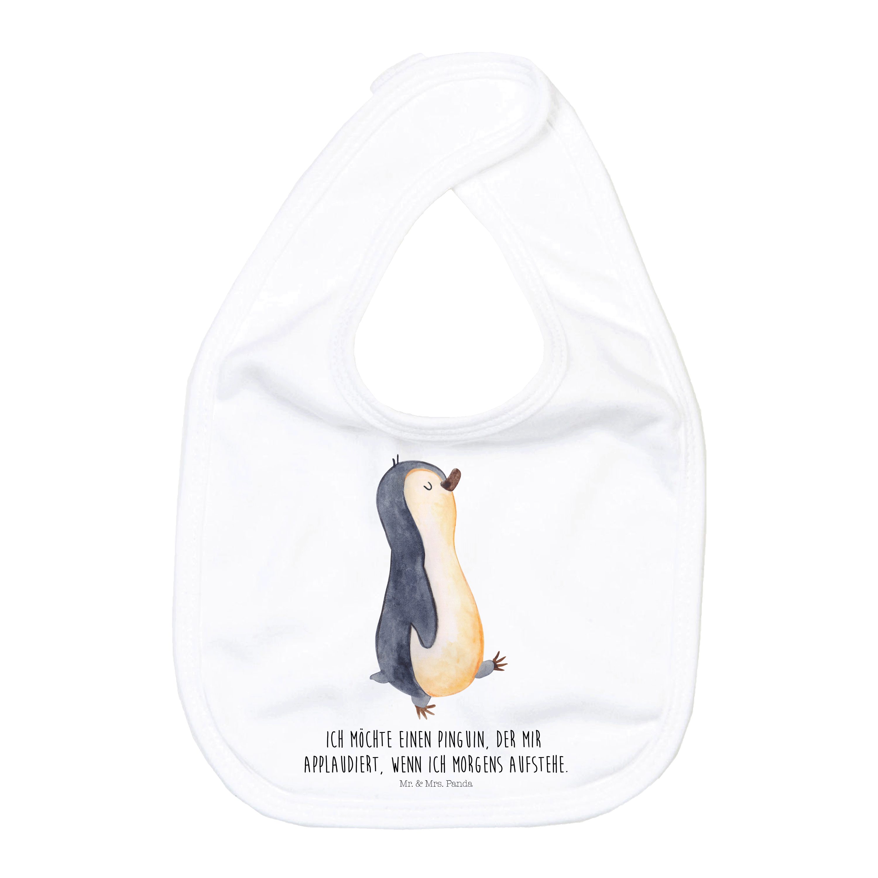 Tragetuch Pinguin marschieren - Weiß - Geschenk, Geschenkidee für Babyparty, Kl