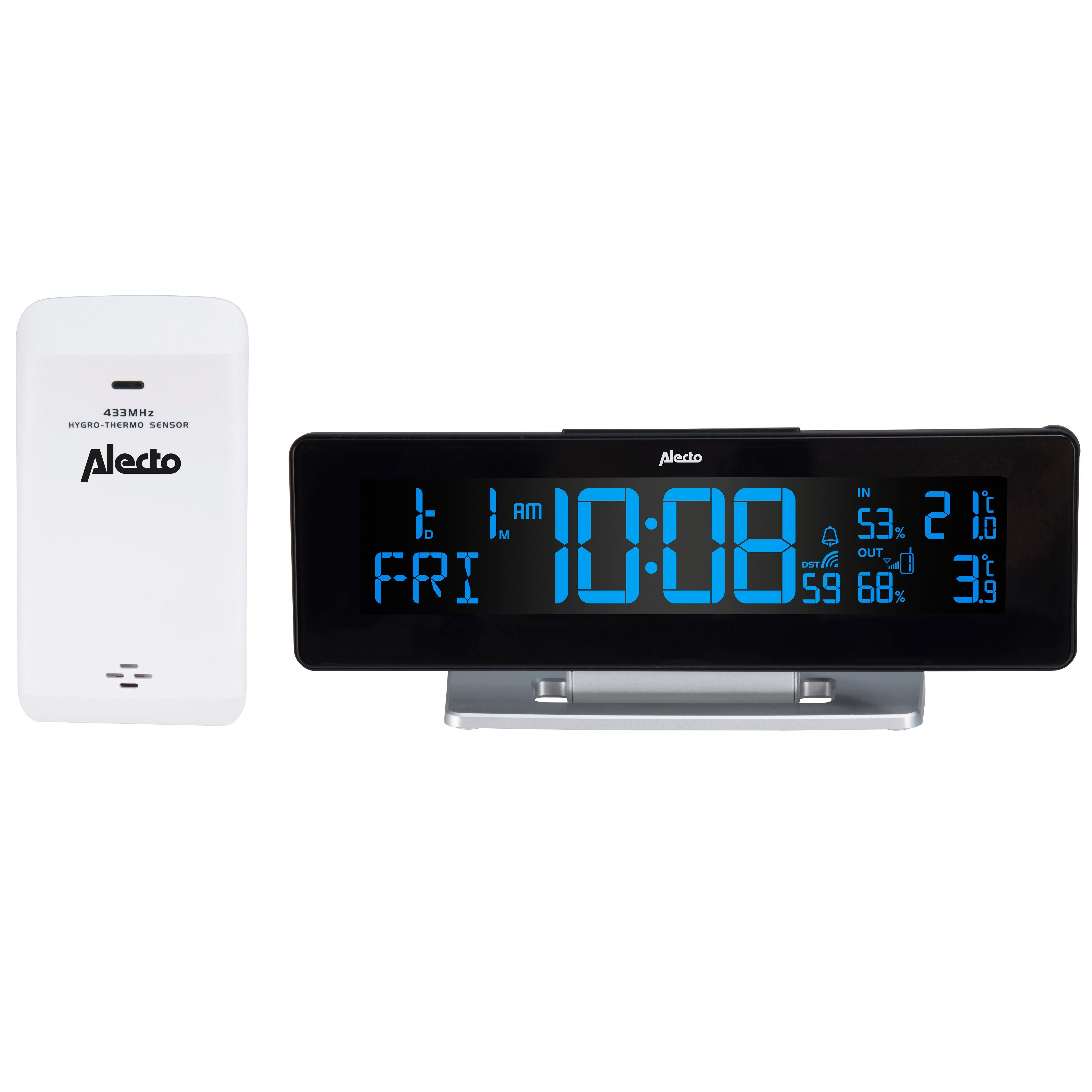 Alecto Wecker WS-2500 Digitaler Wecker, Wetterstation, Farbiges LCD, Außens günstig online kaufen