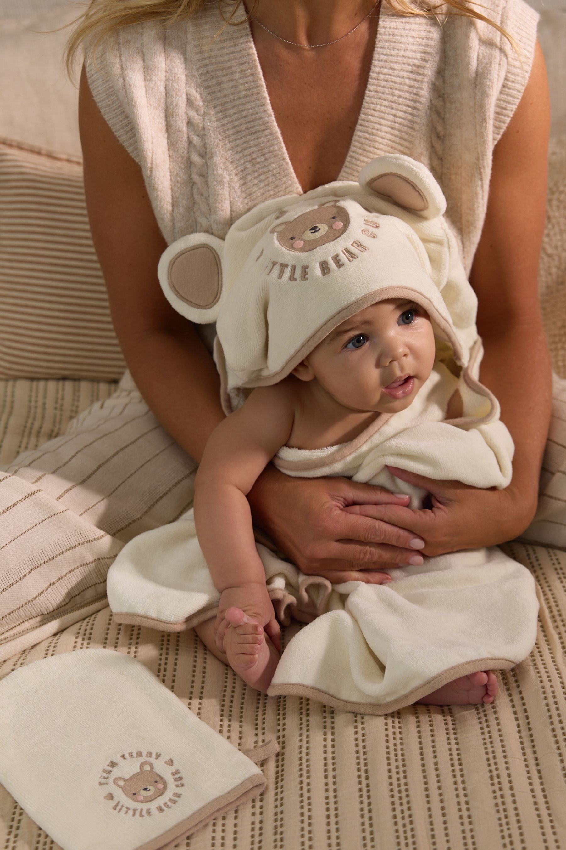 Next Handtuch Kapuzenhandtuch aus Baumwolle für Neugeborene, (2-St) günstig online kaufen