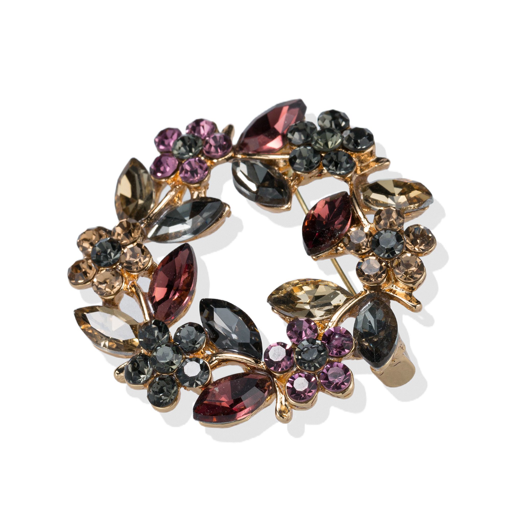 Firetti Brosche Schmuck Geschenk Kupfer Ansteckschmuck Kranz