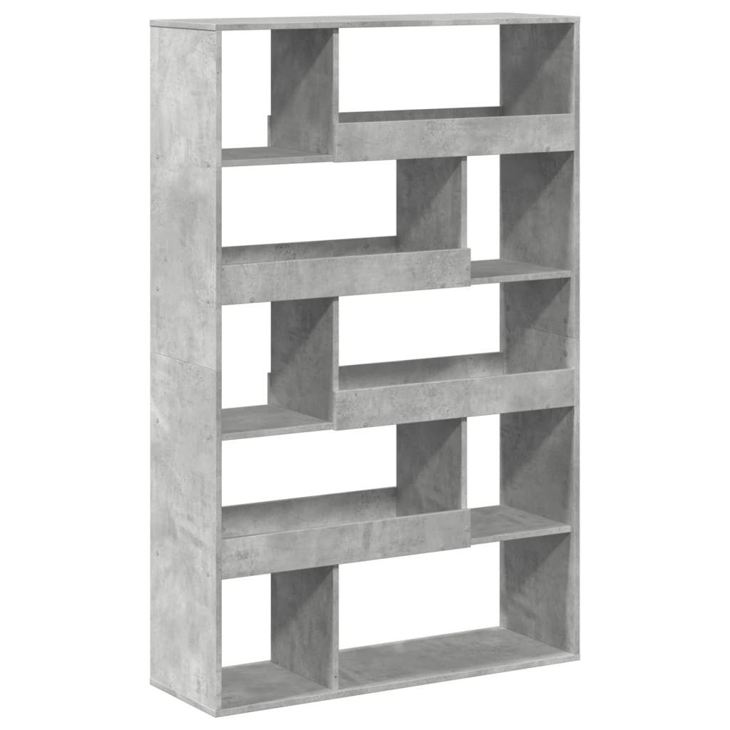 vidaXL Bücherregal Raumteiler Betongrau 100x33x156,5 cm Holzwerkstoff, 1-tlg.