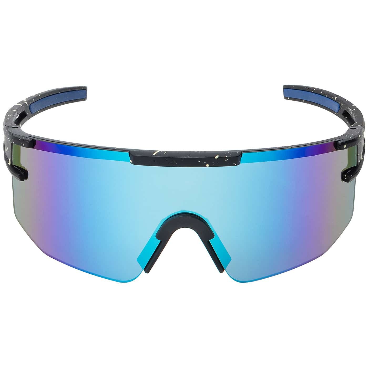 BEZLIT Eyewear Pilotenbrille Unisex Sonnenbrille Sportlich verspiegelt (1-St) mit schwarzen Linsen, Rot/Gelb, Blau und Blau Lila