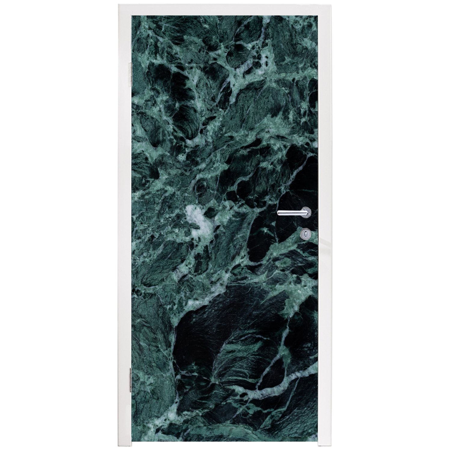 Fototapete (1 Matt, - Design, 75x205 Tür, Stein Textur cm Marmoroptik bedruckt, Türtapete MuchoWow - Marmor - Türaufkleber, - St), für