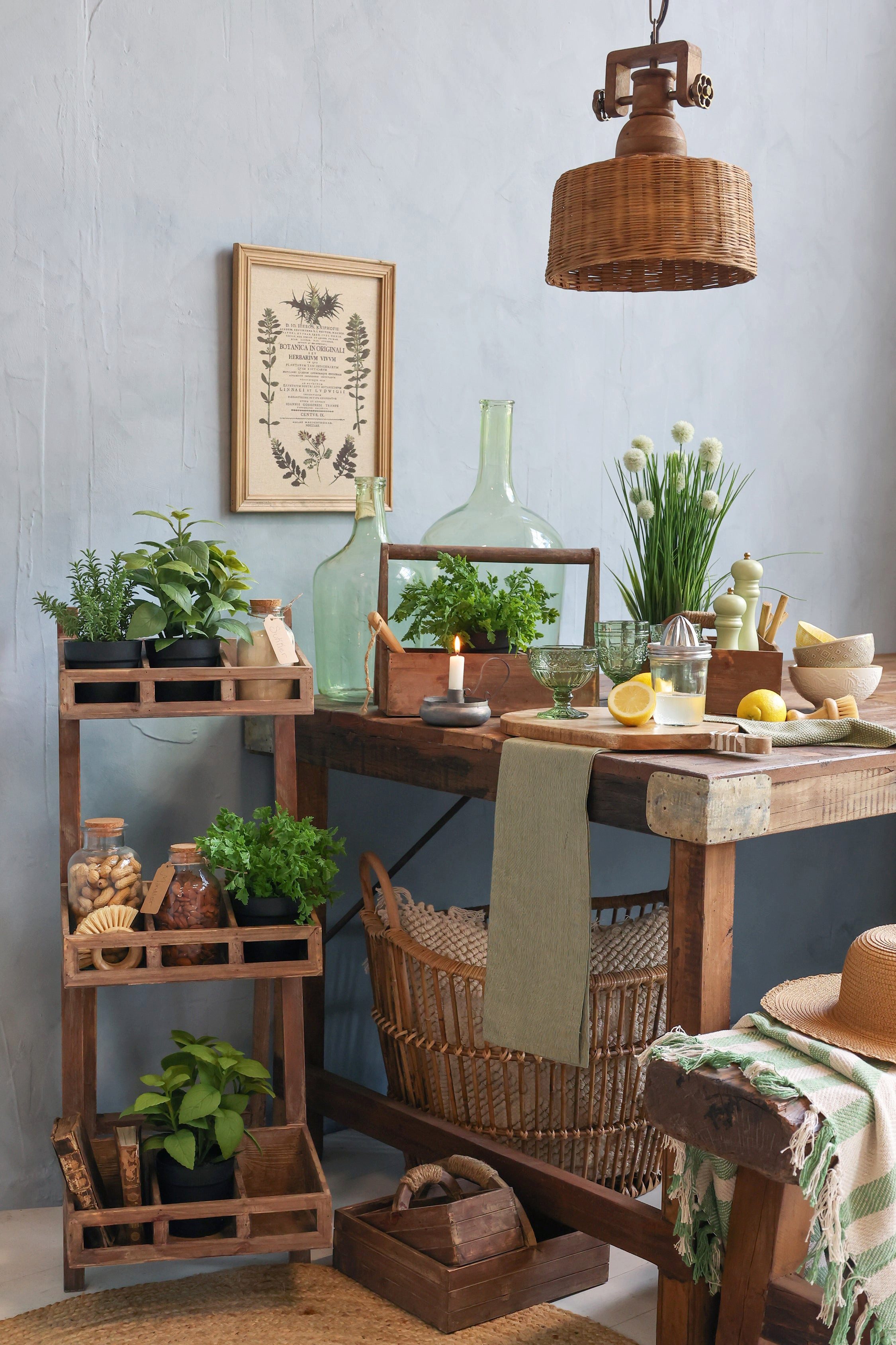 Chic Antique Aufbewahrungsbox Chic Antique Holzkasten mit Handgriff und 3 Fächern
