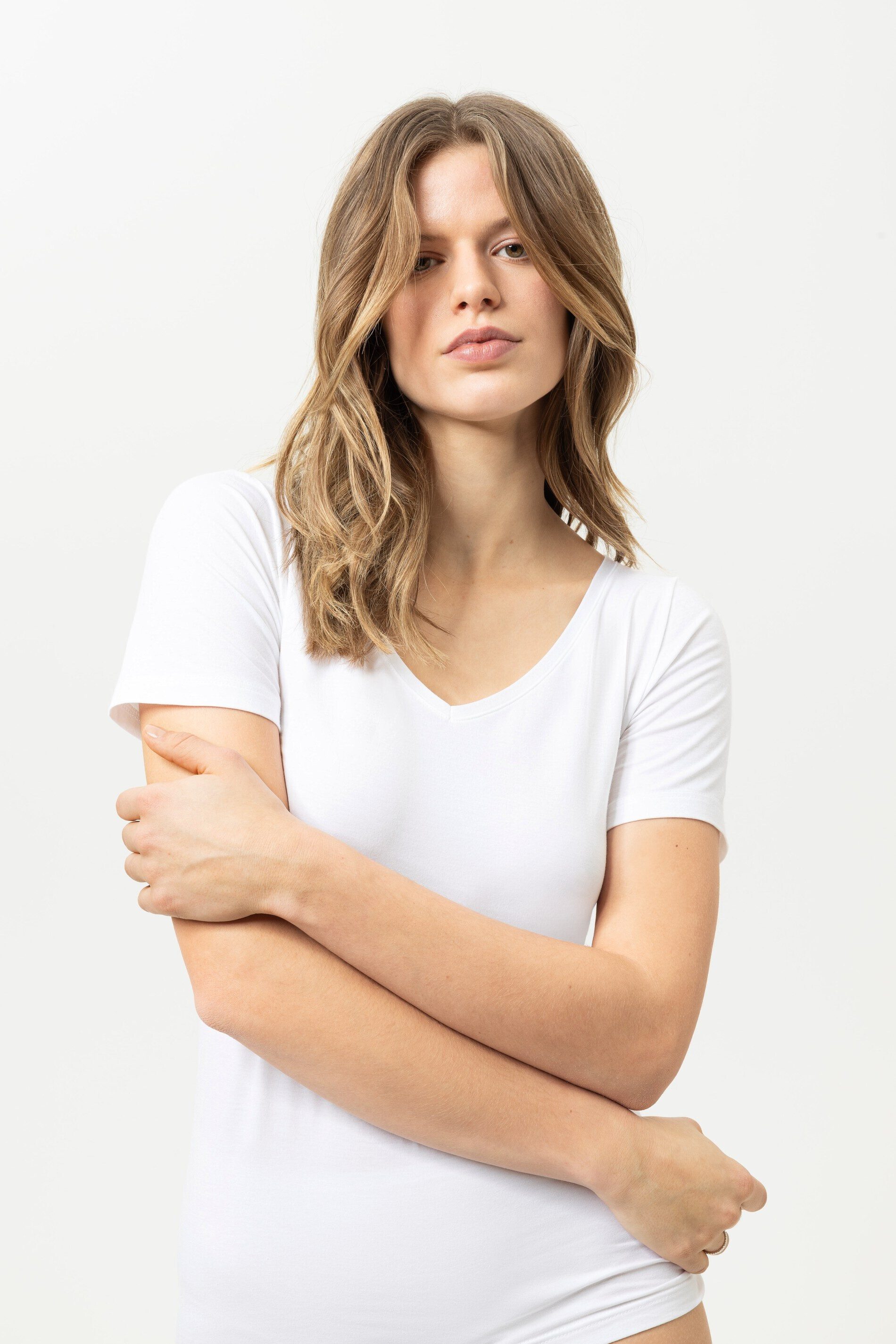 Mey V-Shirt Mey Damen Shirt Serie Superfine Organic Uni (1-tlg)