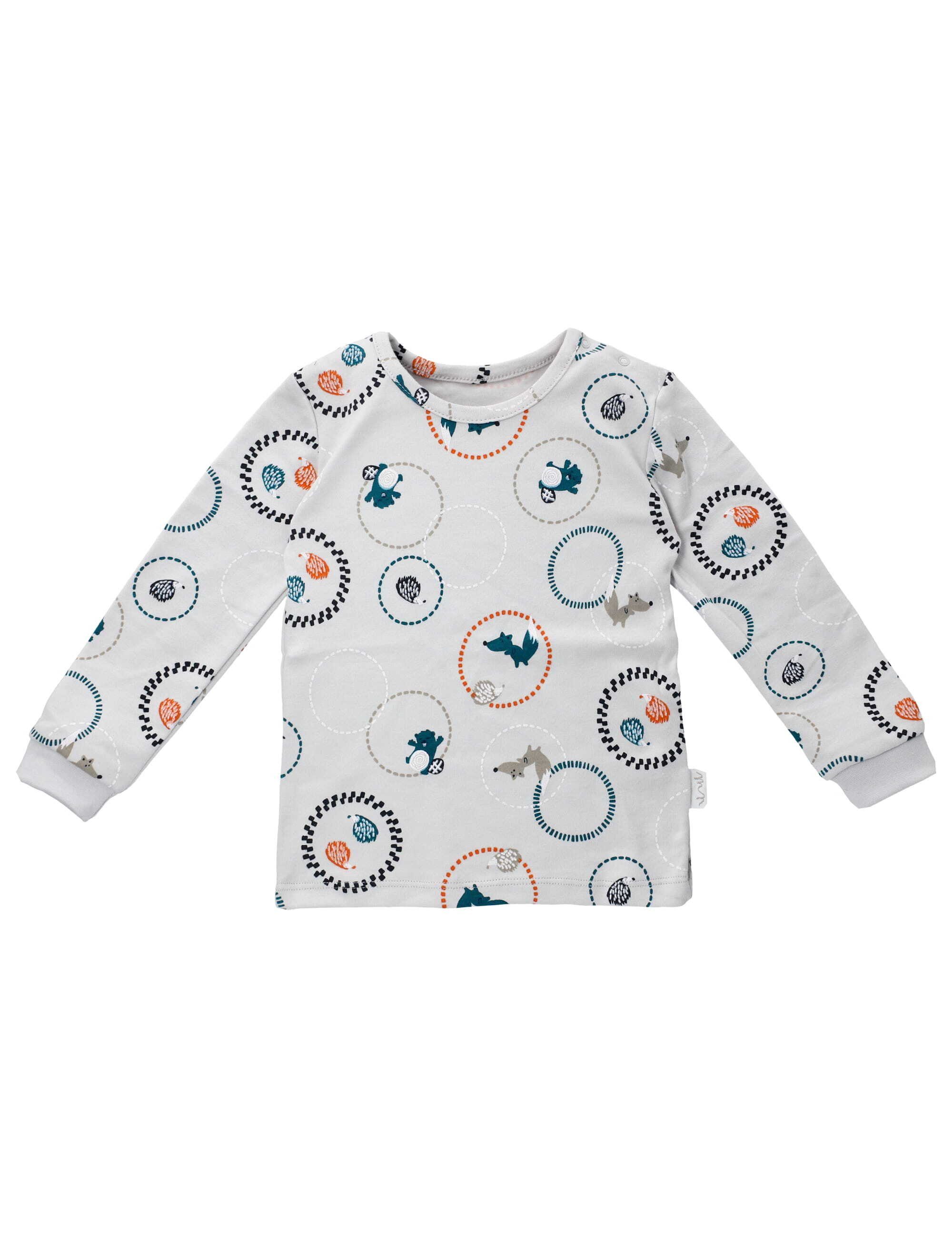Baby Sweets Schlafanzug Set grau orange Waldtiere (1 tlg)