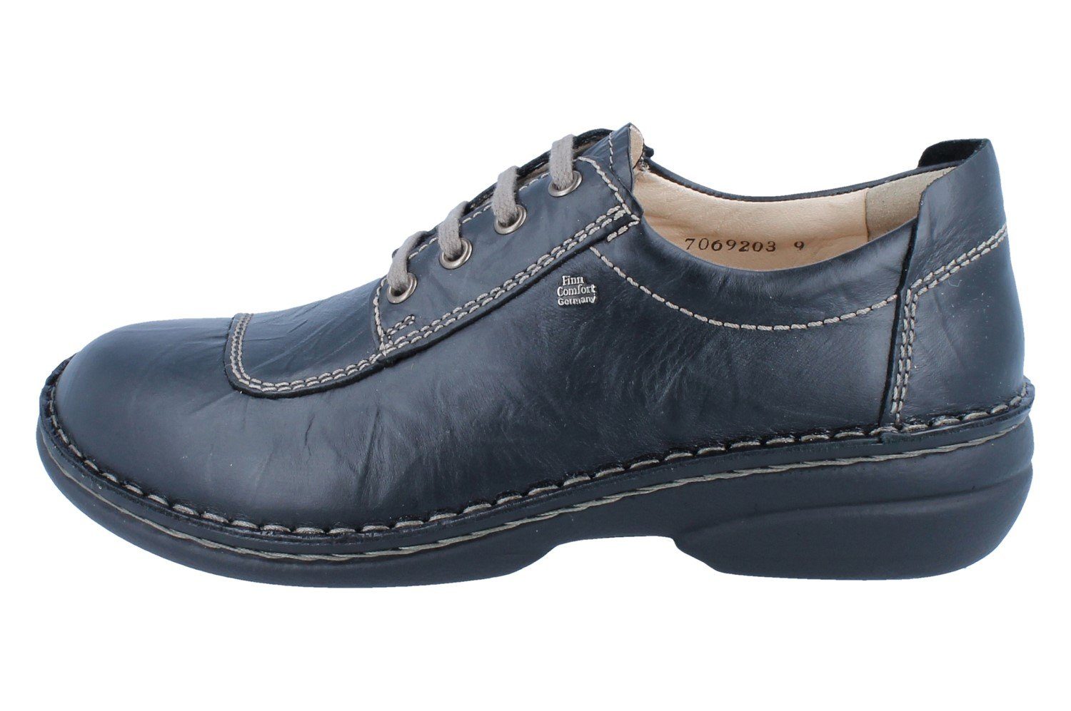 Finn Comfort FINN COMFORT Lexington Damen Schnürschuhe schwarz Glattleder - Größe: Schnürschuh Wechselfußbett