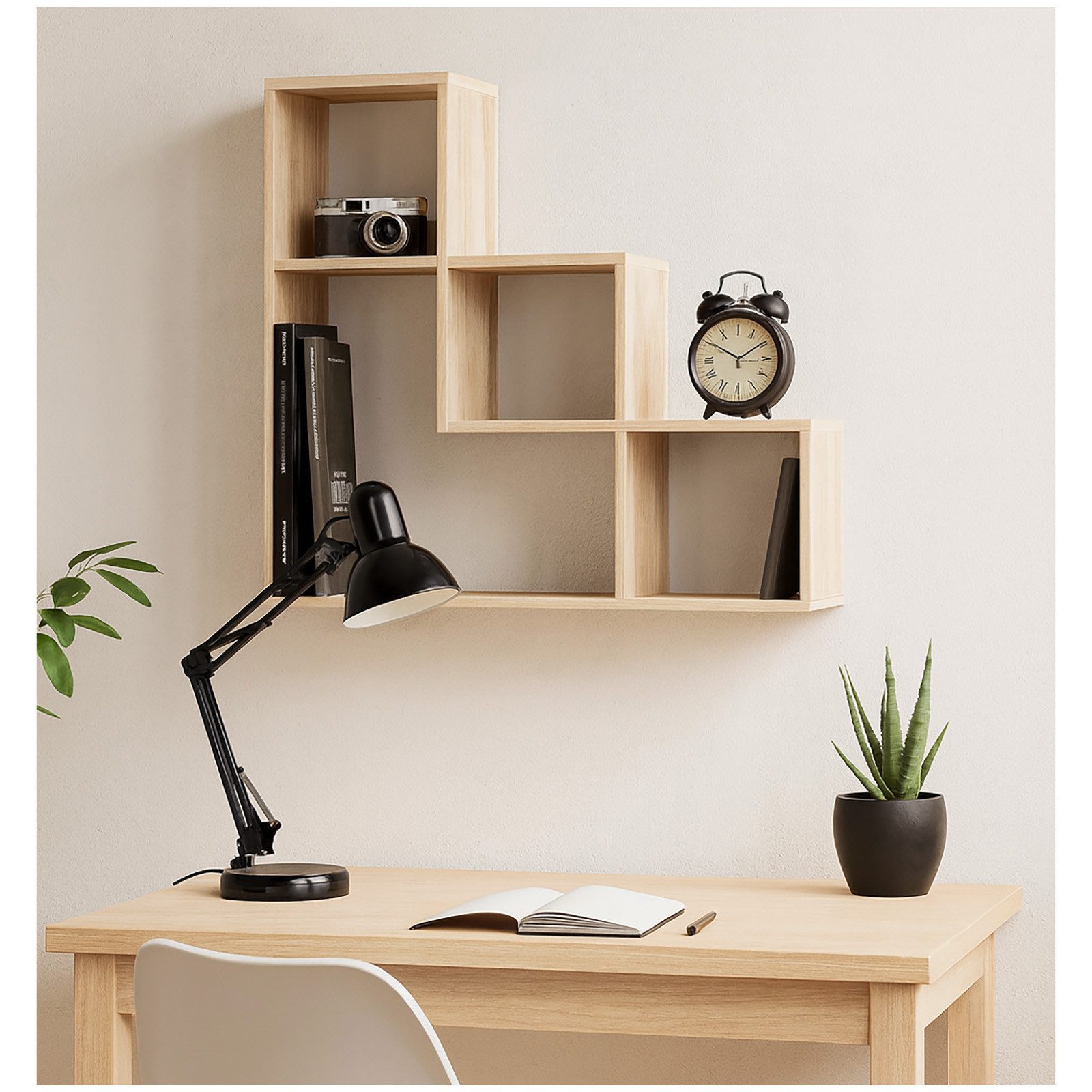 HTI-Living Wandregal Modernes Wandregal Sonomafarben, Stück 1-tlg., Bücherr günstig online kaufen