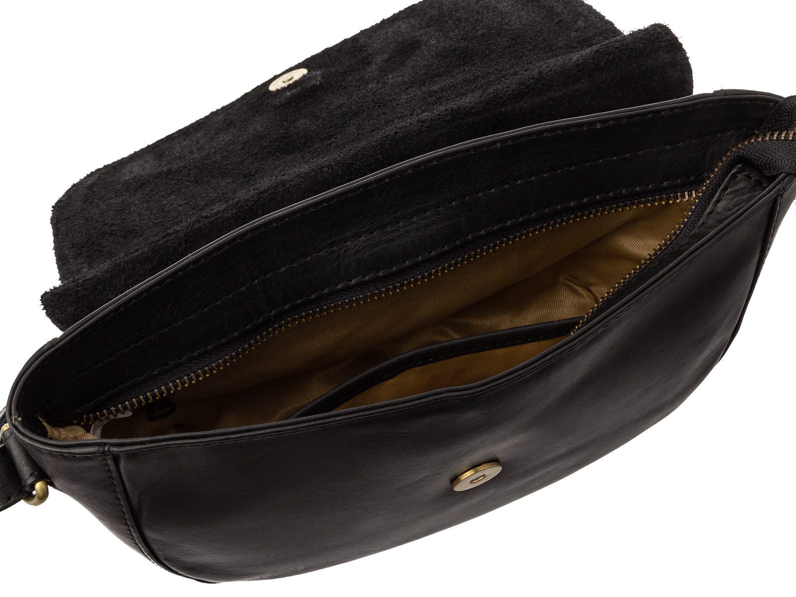 Prato Schultertasche Jagdtasche Umhängetasche H400 Leder (ein Stück, 1-tlg., ca. B/H/T 23/19/7 cm), Leder