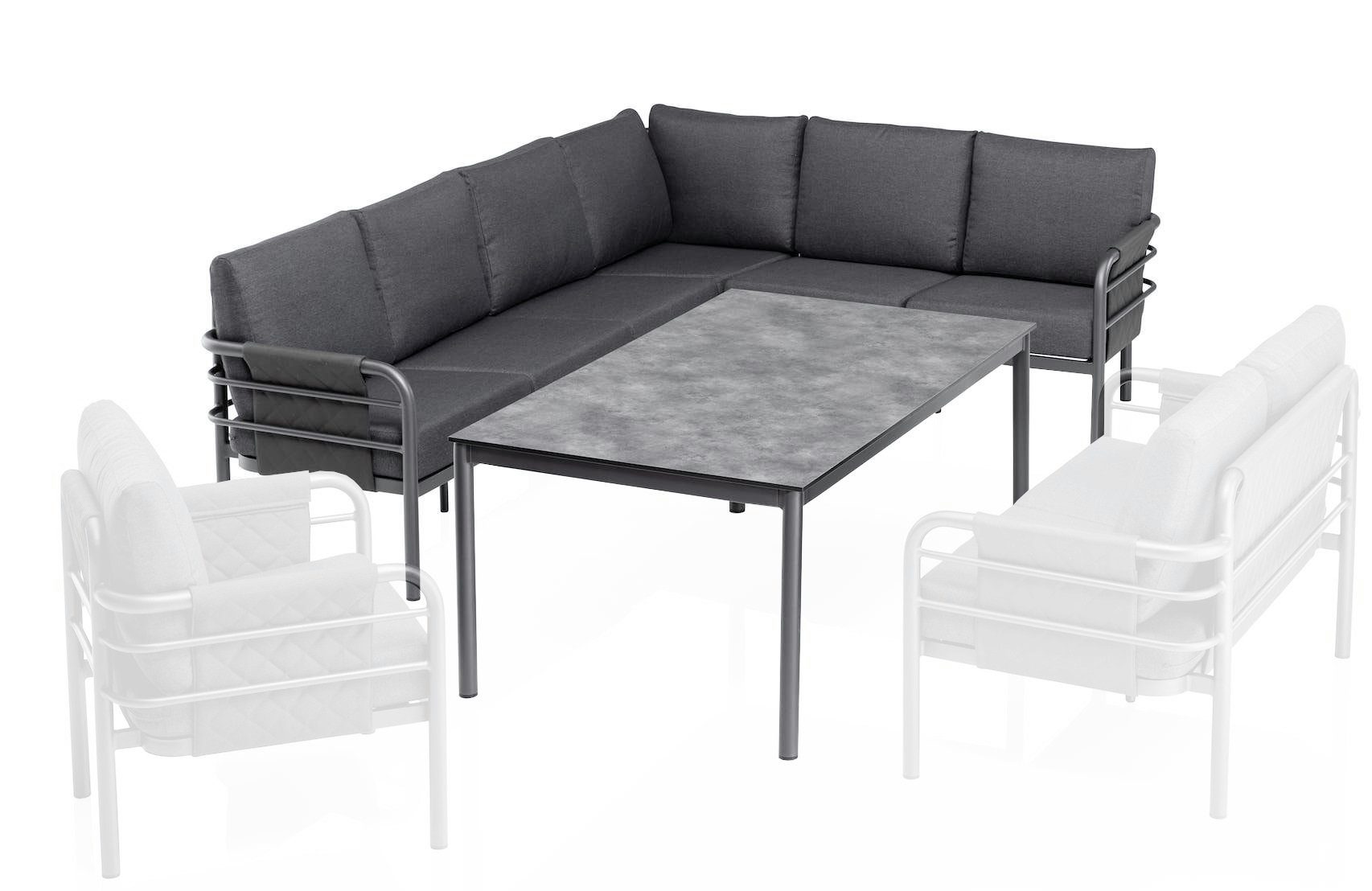 KETTLER Gartenlounge-Set Kettler Wire Lounge - Gartenlounge mit Tisch