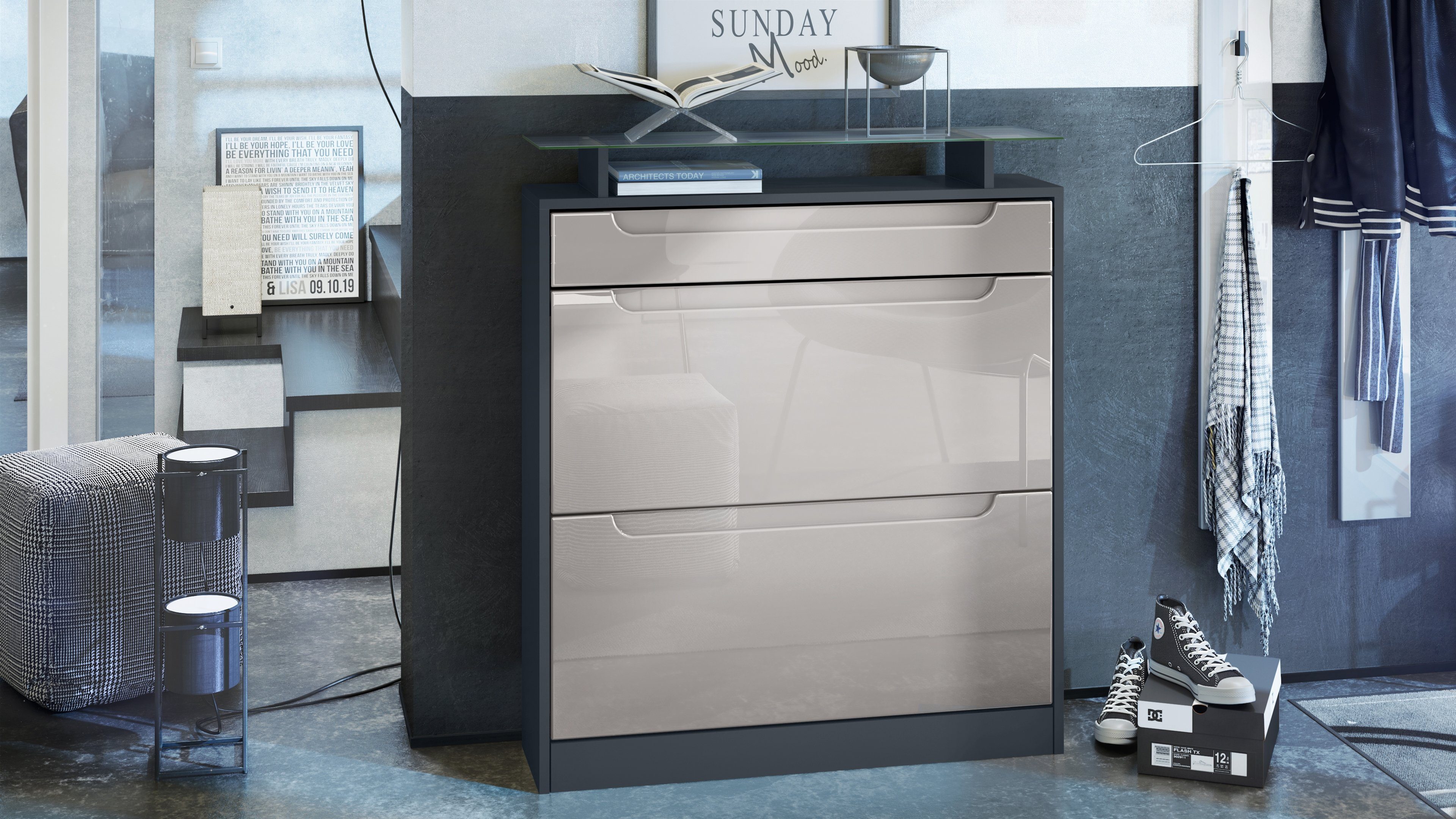 Vladon Schuhschrank Fiesta (Schuhkipper für 16 günstig online kaufen