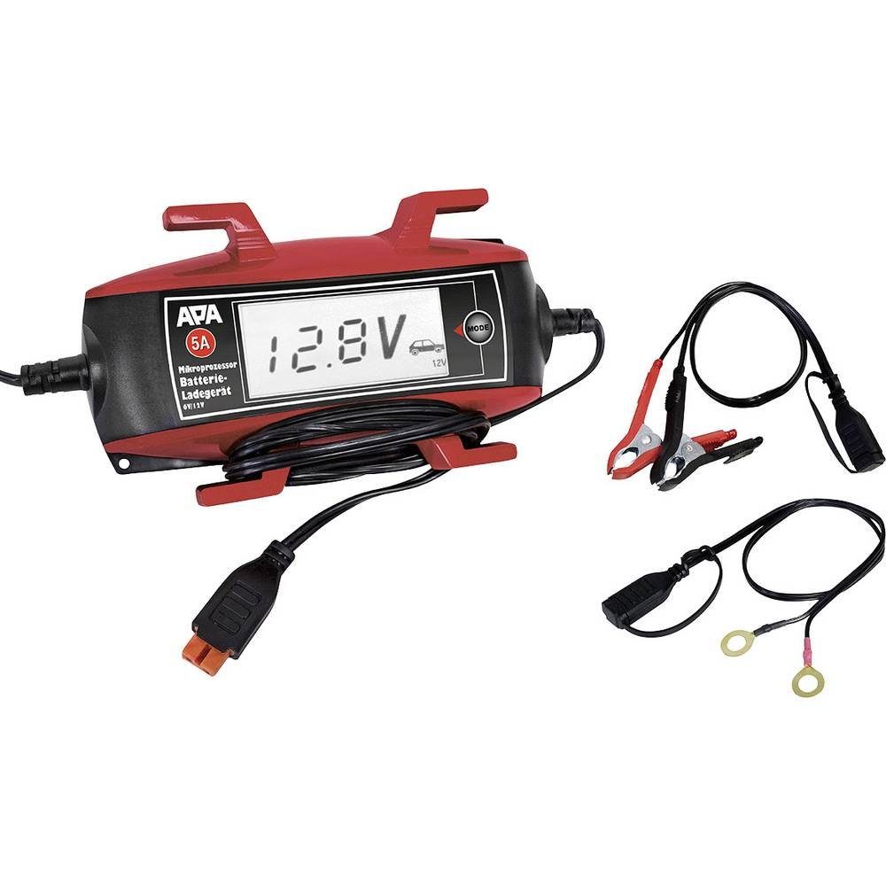 Batterie-Ladegerät 6/12 APA A Ladeüberwachung, Ladeprogramme) V, verschiedene Mikroprozessor (Ladungserhaltung, Autobatterie-Ladegerät 5