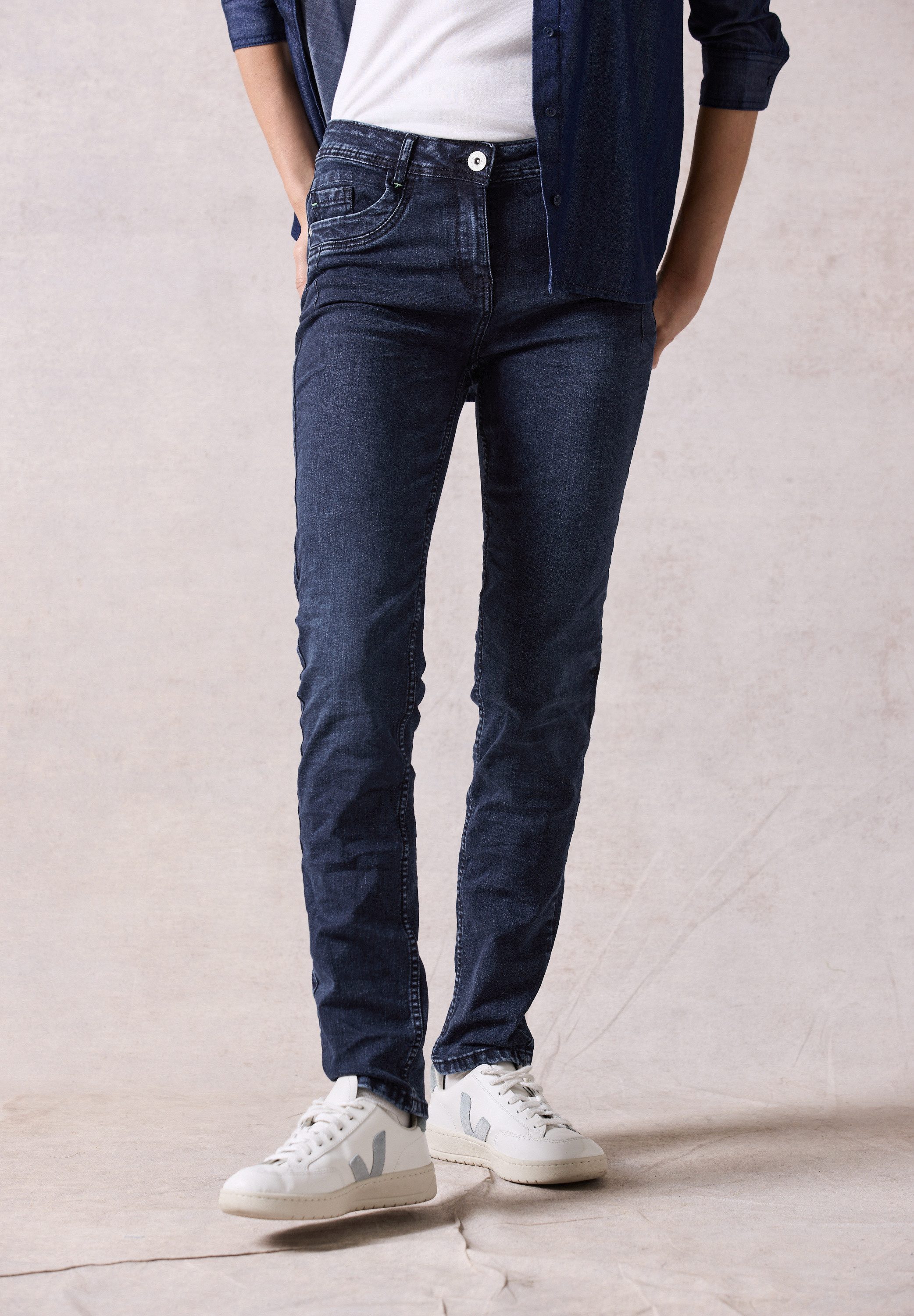 CECIL Slim-fit-Jeans High Waist