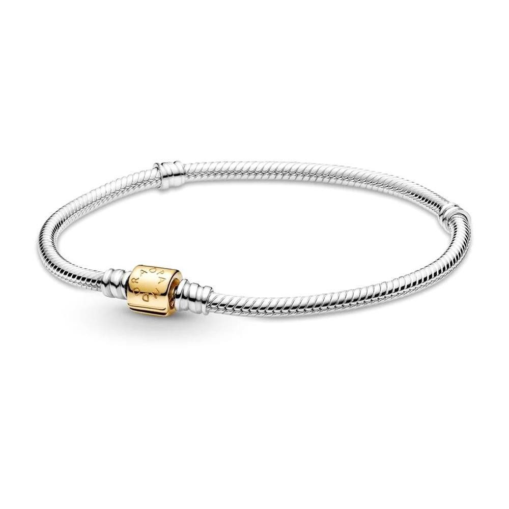 Pandora Armband Zweifarbiges PANDORA Schlangenglieder Armband aus 925er Silber