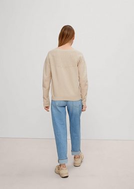 comma casual identity Langarmshirt Pullover mit Strickmuster