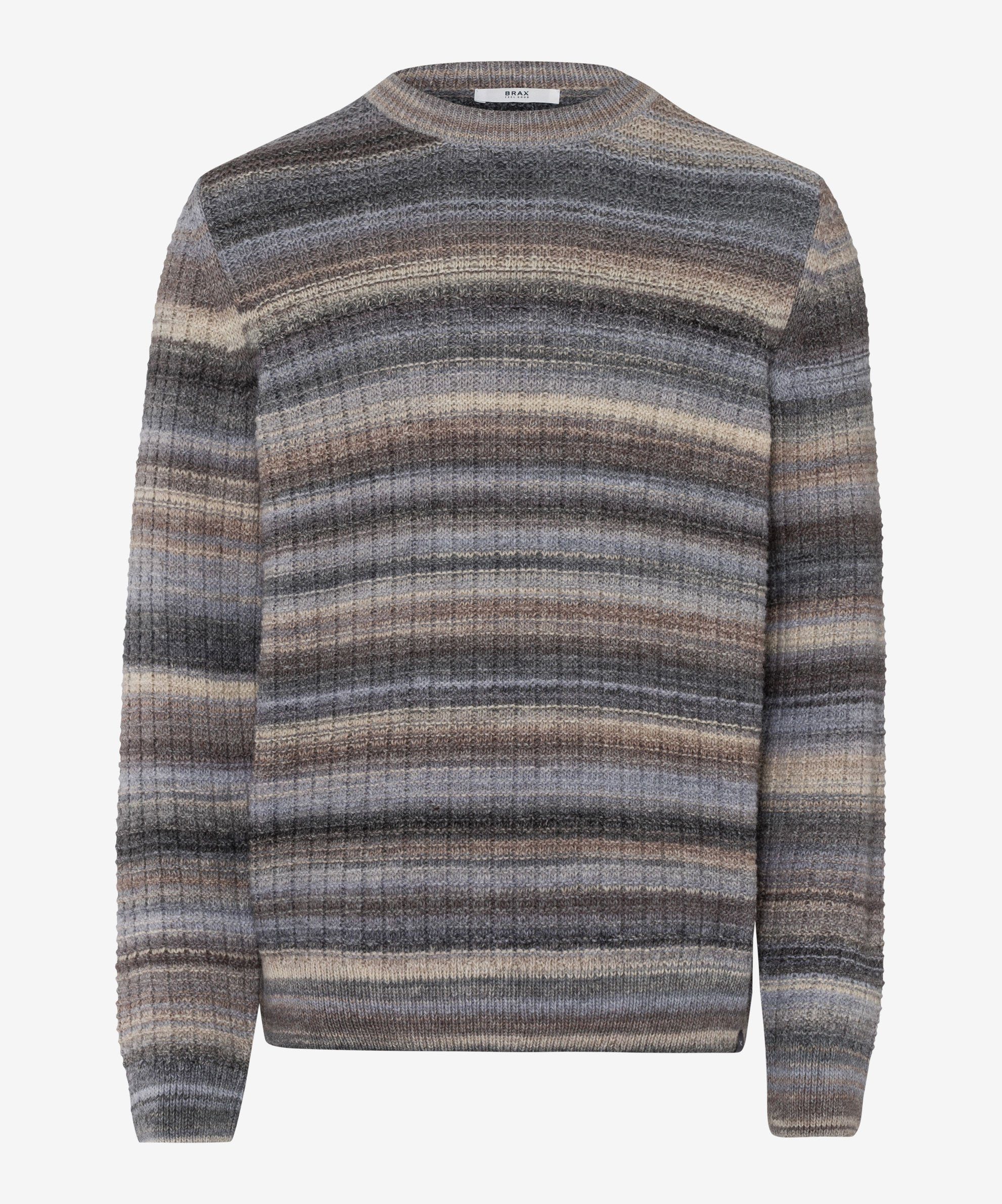 Brax Rundhalspullover Pullover mit markanter Struktur